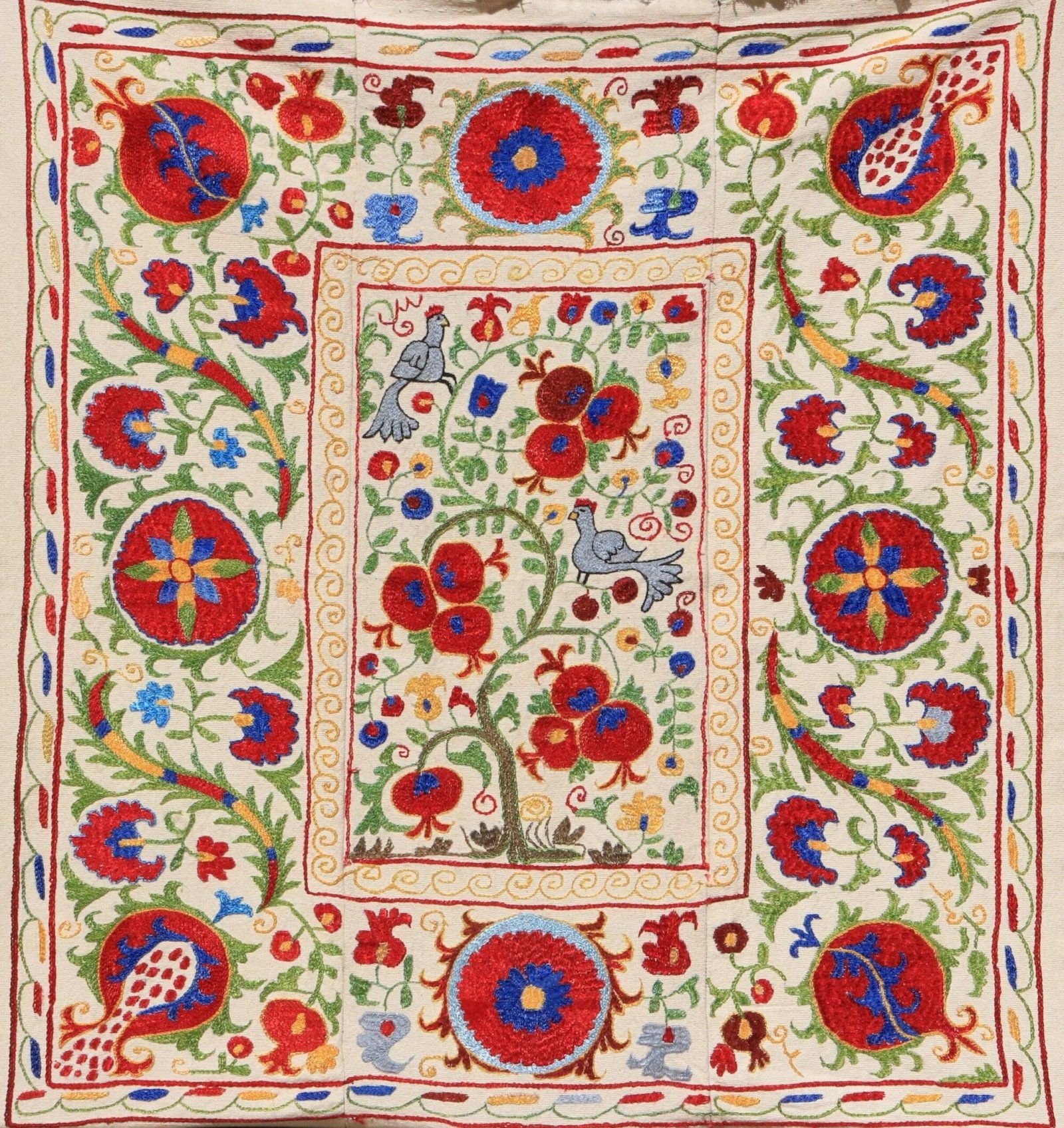 Uzbek handmade embroidery suzani. Bedspread, Bedcover, Wall hanging, Tapestry, Wall decor, Throw, tablecloth.