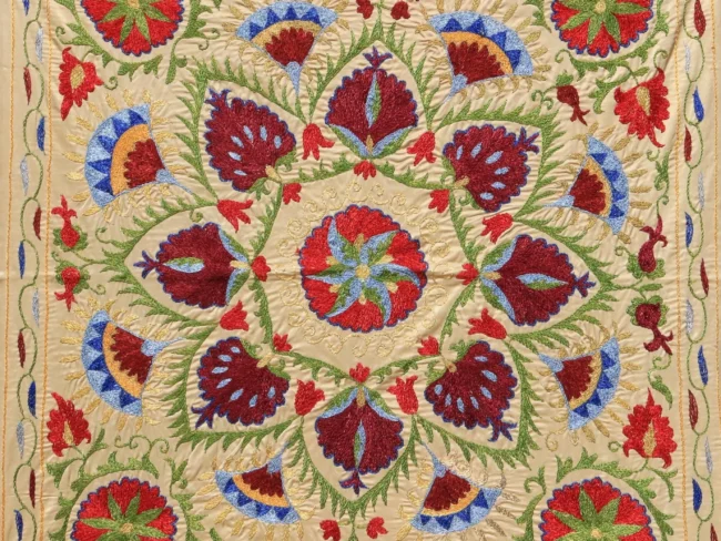 Uzbek handmade embroidery suzani. Bedspread, Bedcover, Wall hanging, Tapestry, Wall decor, Throw, tablecloth.