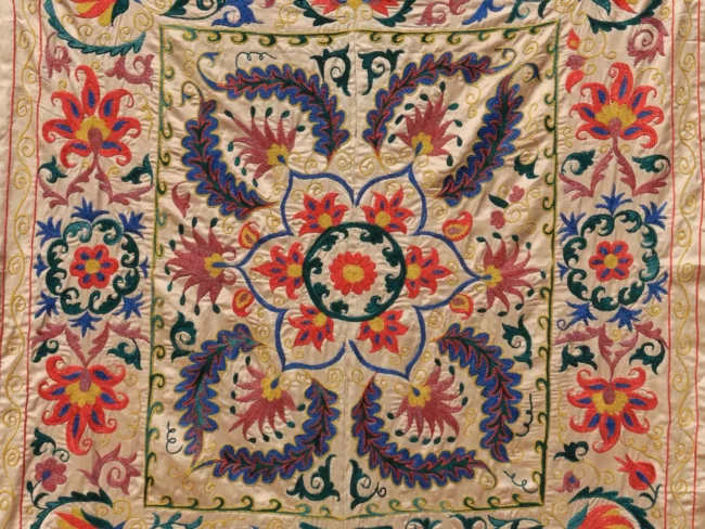 Uzbek handmade embroidery suzani. Bedspread, Bedcover, Wall hanging, Tapestry, Wall decor, Throw, tablecloth.