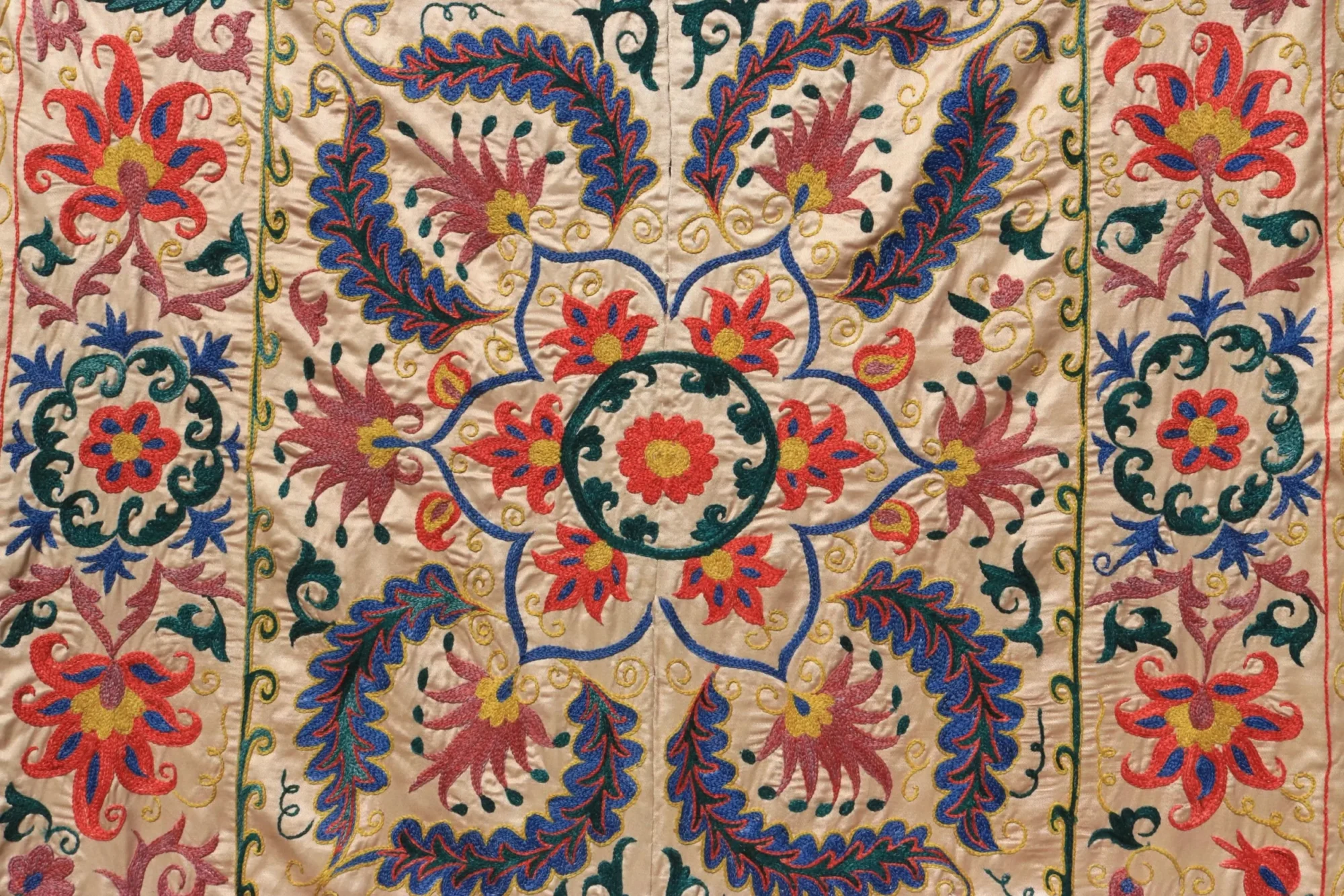 Uzbek handmade embroidery suzani. Bedspread, Bedcover, Wall hanging, Tapestry, Wall decor, Throw, tablecloth.