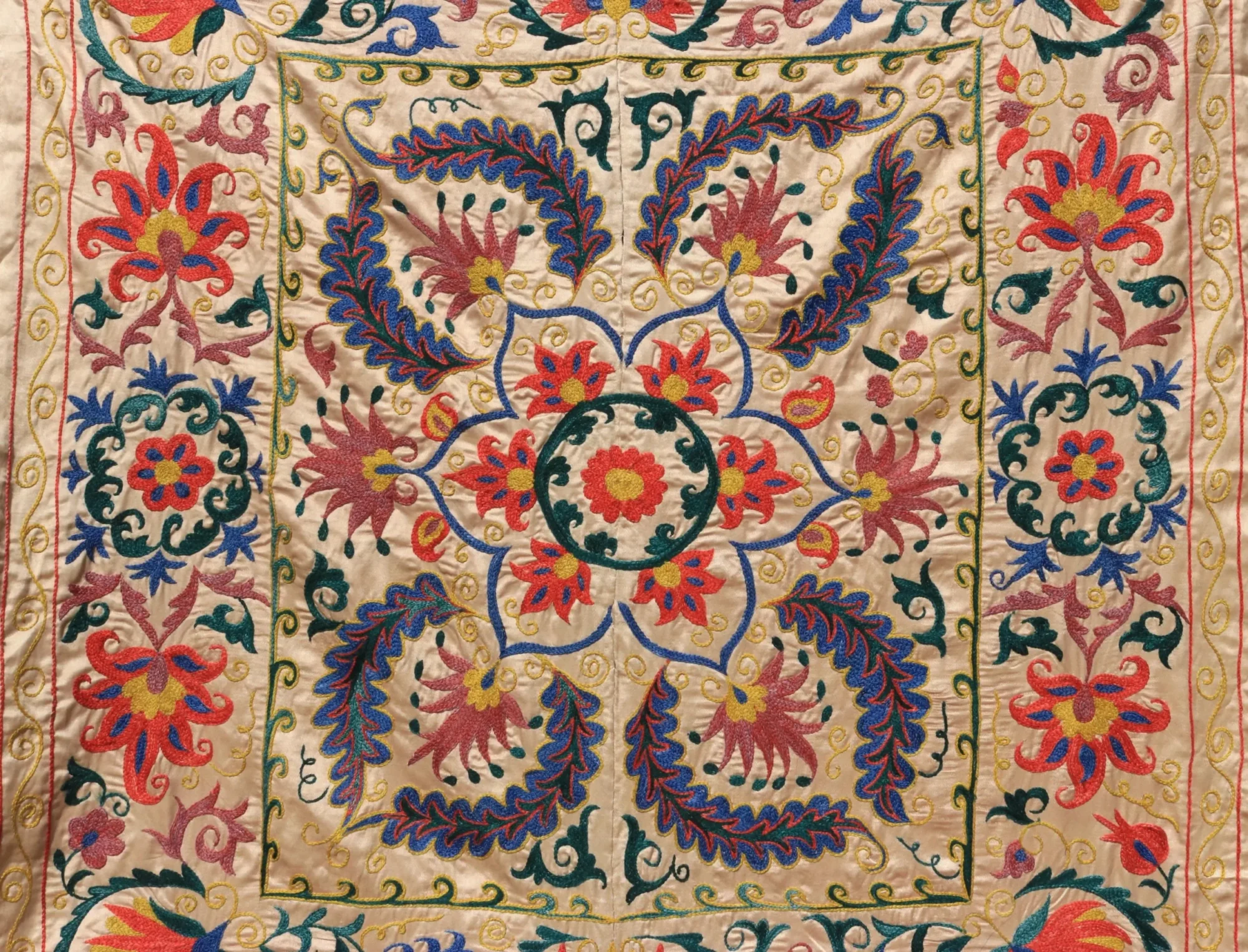 Uzbek handmade embroidery suzani. Bedspread, Bedcover, Wall hanging, Tapestry, Wall decor, Throw, tablecloth.