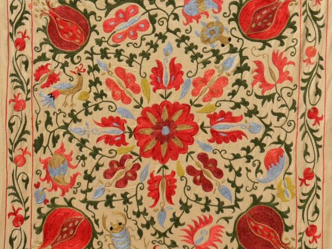 Uzbek handmade embroidery suzani. Bedspread, Bedcover, Wall hanging, Tapestry, Wall decor, Throw, tablecloth.