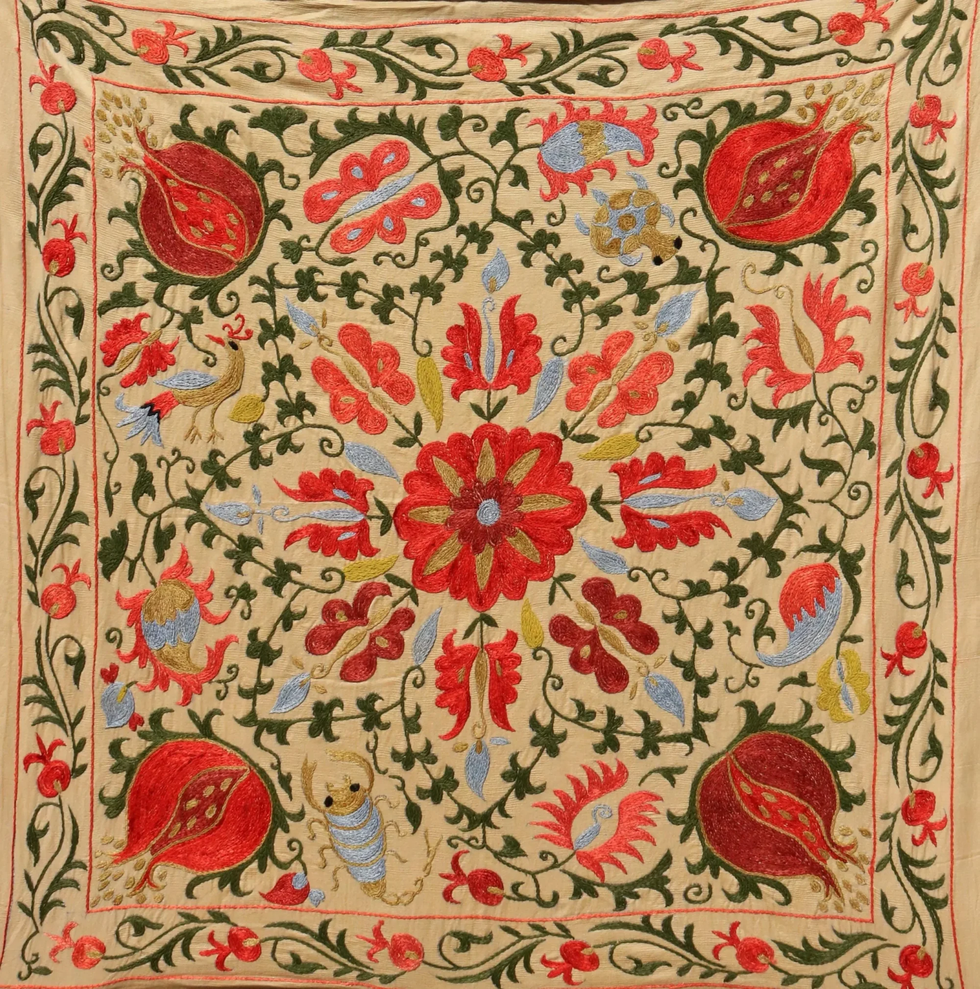 Uzbek handmade embroidery suzani. Bedspread, Bedcover, Wall hanging, Tapestry, Wall decor, Throw, tablecloth.