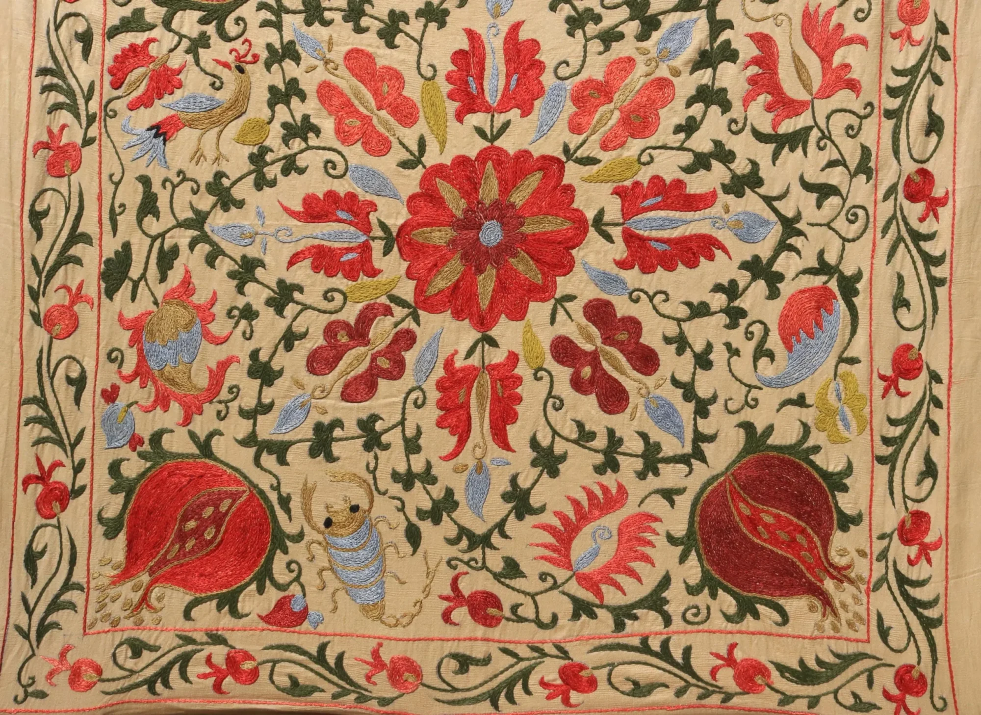 Uzbek handmade embroidery suzani. Bedspread, Bedcover, Wall hanging, Tapestry, Wall decor, Throw, tablecloth.