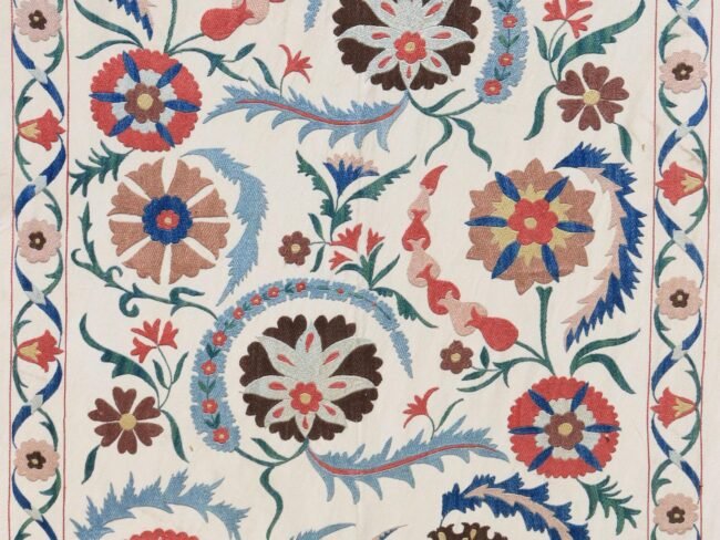 Uzbek handmade embroidery suzani. Bedspread, Bedcover, Wall hanging, Tapestry, Wall decor, Throw, tablecloth.