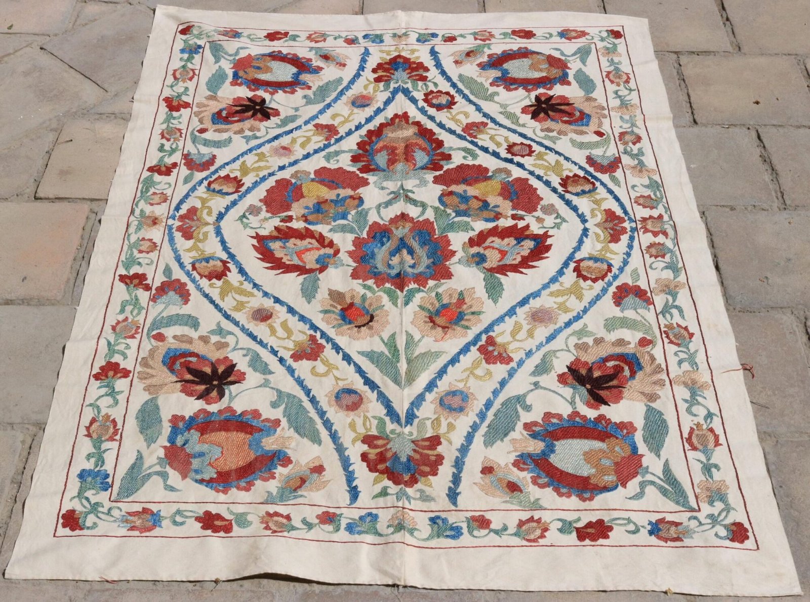 Uzbek handmade embroidery suzani. Bedspread, Bedcover, Wall hanging, Tapestry, Wall decor, Throw, tablecloth.