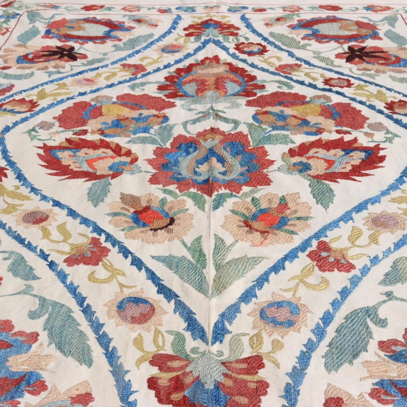 Uzbek handmade embroidery suzani. Bedspread, Bedcover, Wall hanging, Tapestry, Wall decor, Throw, tablecloth.