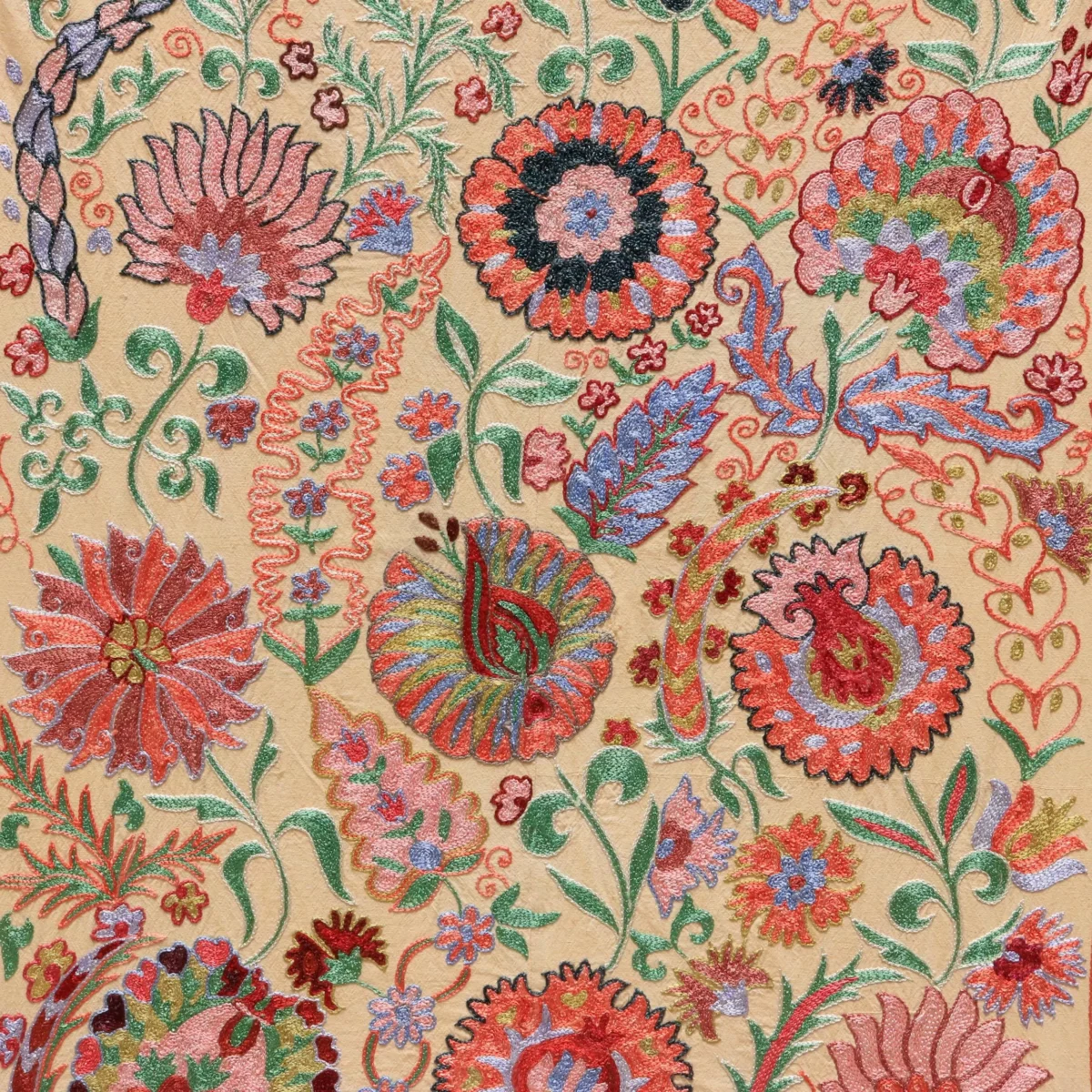Uzbek handmade embroidery suzani. Bedspread, Bedcover, Wall hanging, Tapestry, Wall decor, Throw, tablecloth.