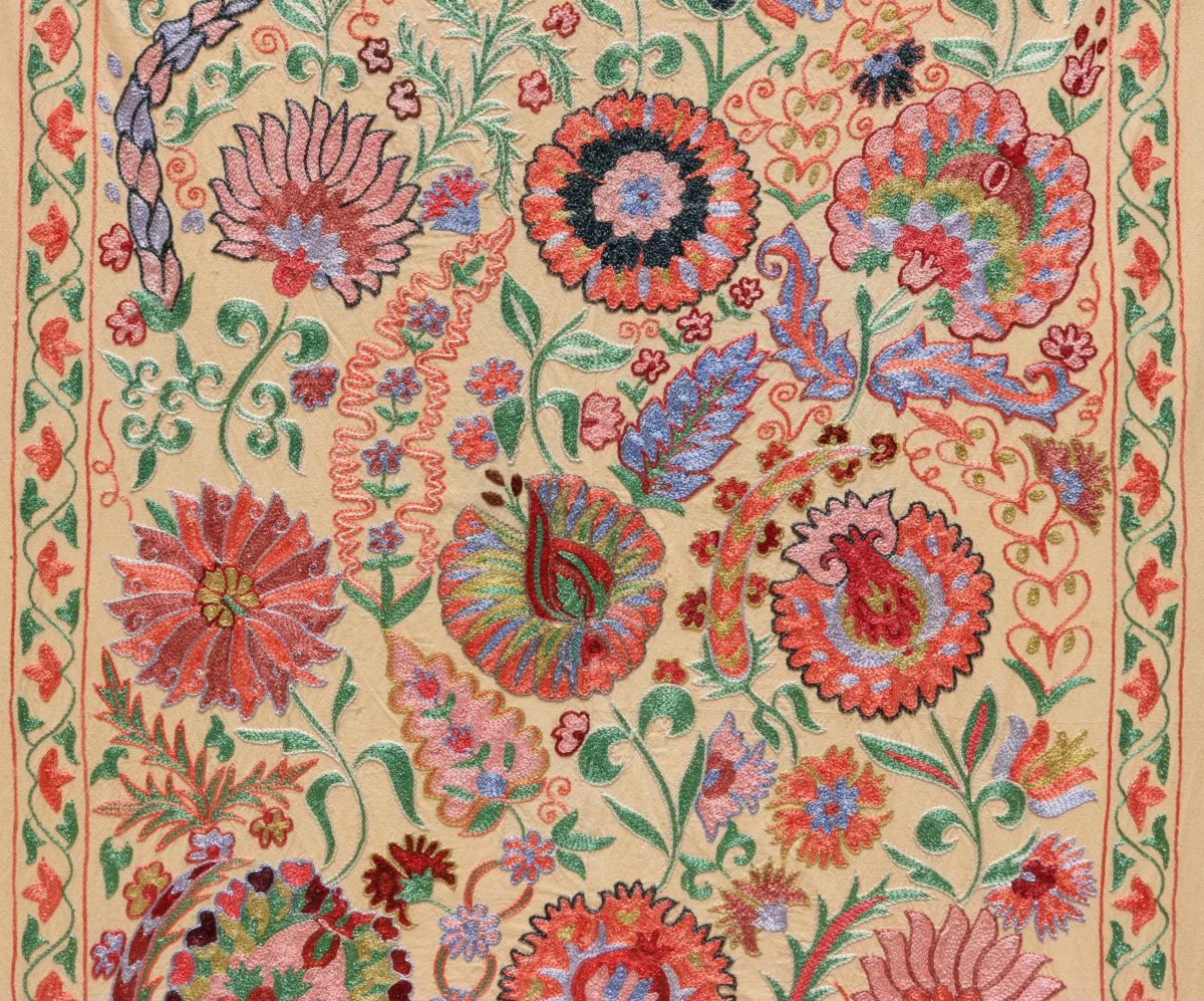 Uzbek handmade embroidery suzani. Bedspread, Bedcover, Wall hanging, Tapestry, Wall decor, Throw, tablecloth.
