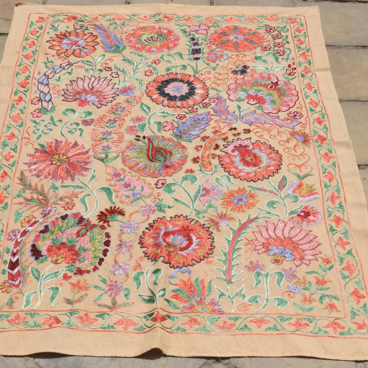 Uzbek handmade embroidery suzani. Bedspread, Bedcover, Wall hanging, Tapestry, Wall decor, Throw, tablecloth.