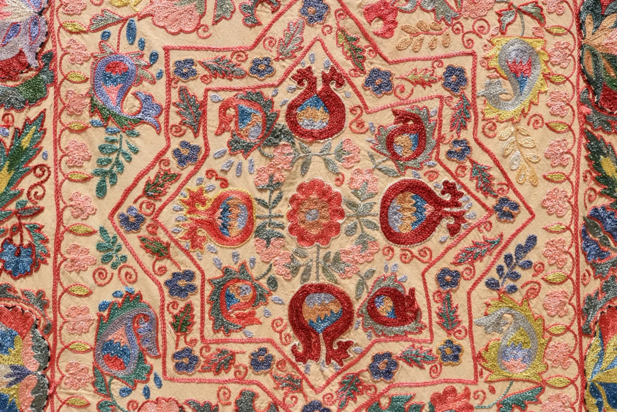 Uzbek handmade embroidery suzani. Bedspread, Bedcover, Wall hanging, Tapestry, Wall decor, Throw, tablecloth.