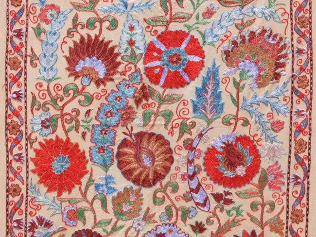 Uzbek handmade embroidery suzani. Bedspread, Bedcover, Wall hanging, Tapestry, Wall decor, Throw, tablecloth.