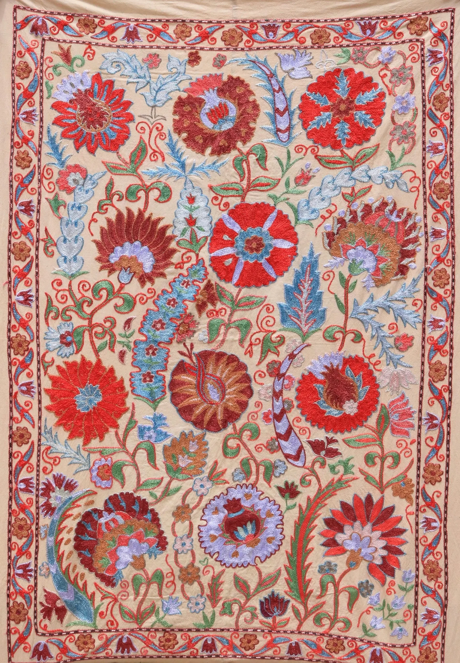 Uzbek handmade embroidery suzani. Bedspread, Bedcover, Wall hanging, Tapestry, Wall decor, Throw, tablecloth.