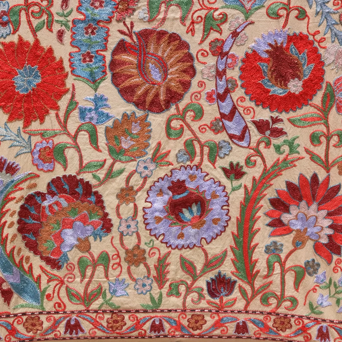 Uzbek handmade embroidery suzani. Bedspread, Bedcover, Wall hanging, Tapestry, Wall decor, Throw, tablecloth.