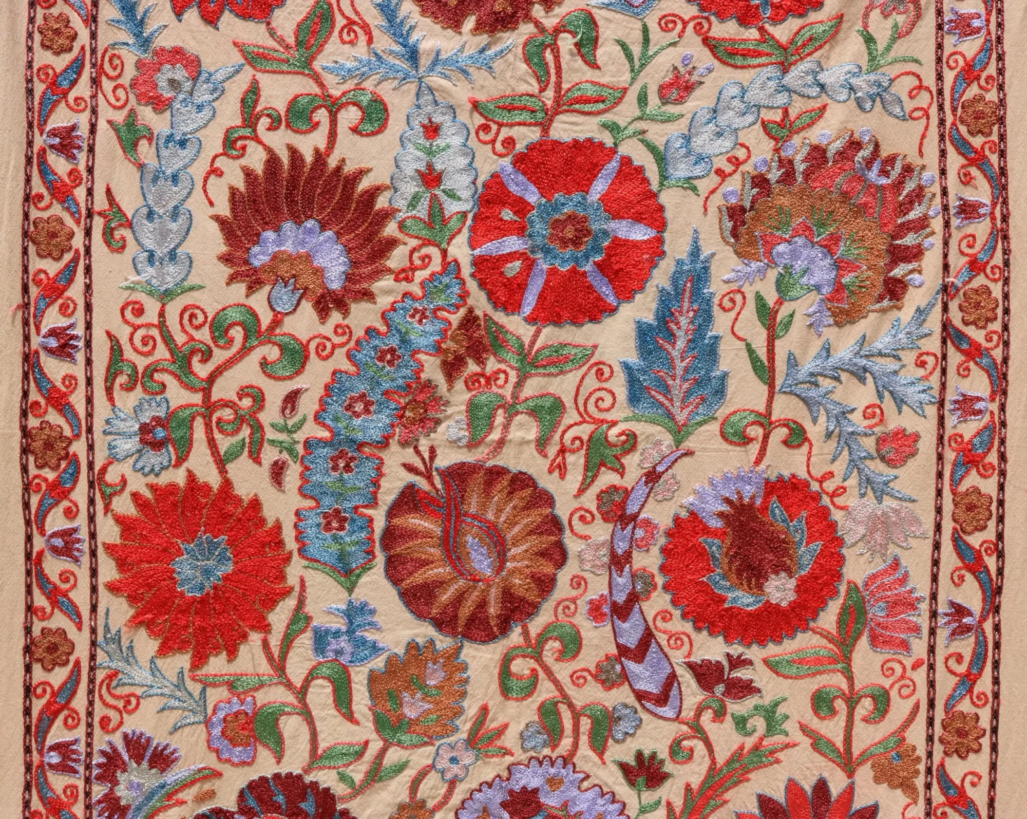 Uzbek handmade embroidery suzani. Bedspread, Bedcover, Wall hanging, Tapestry, Wall decor, Throw, tablecloth.