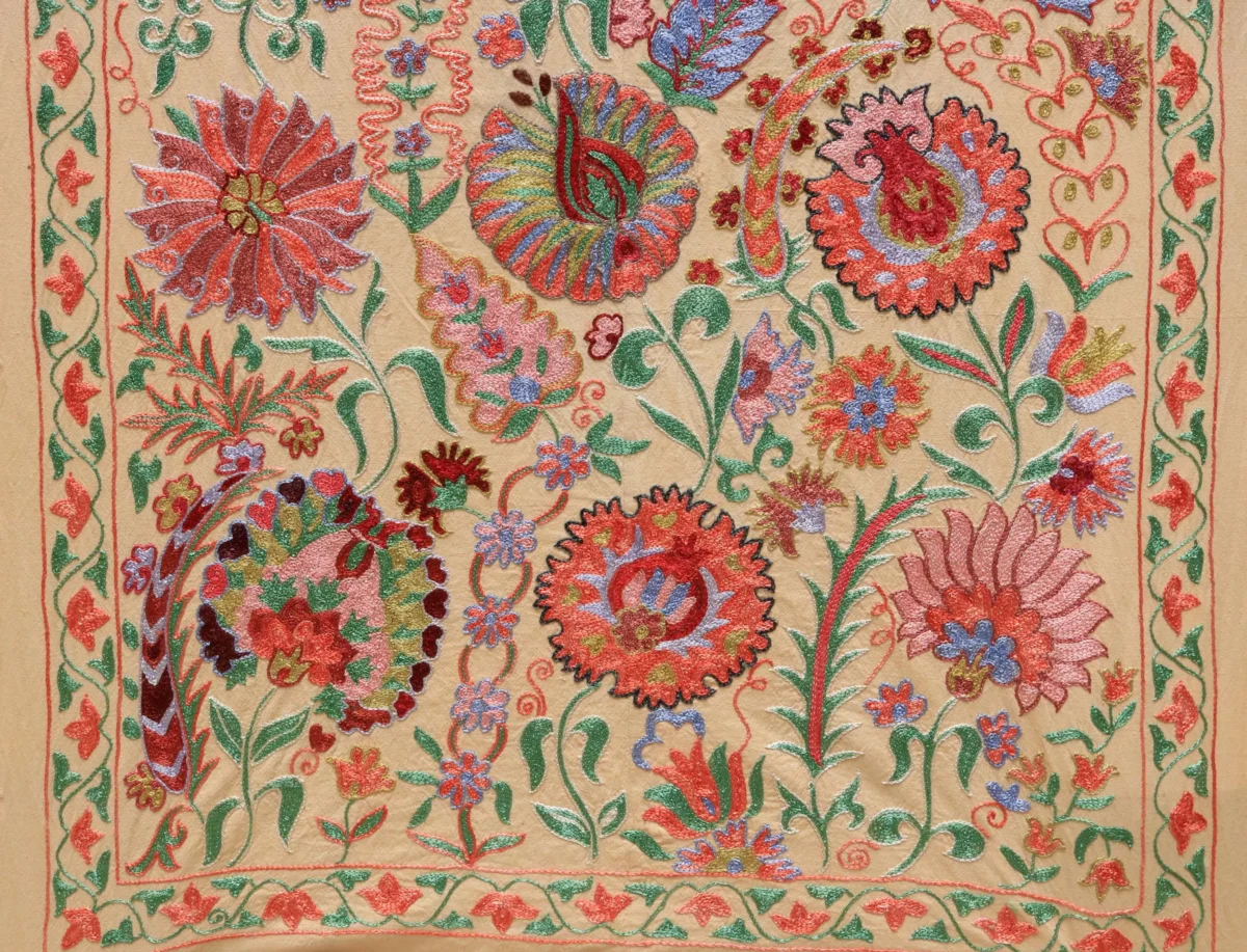 Uzbek handmade embroidery suzani. Bedspread, Bedcover, Wall hanging, Tapestry, Wall decor, Throw, tablecloth.