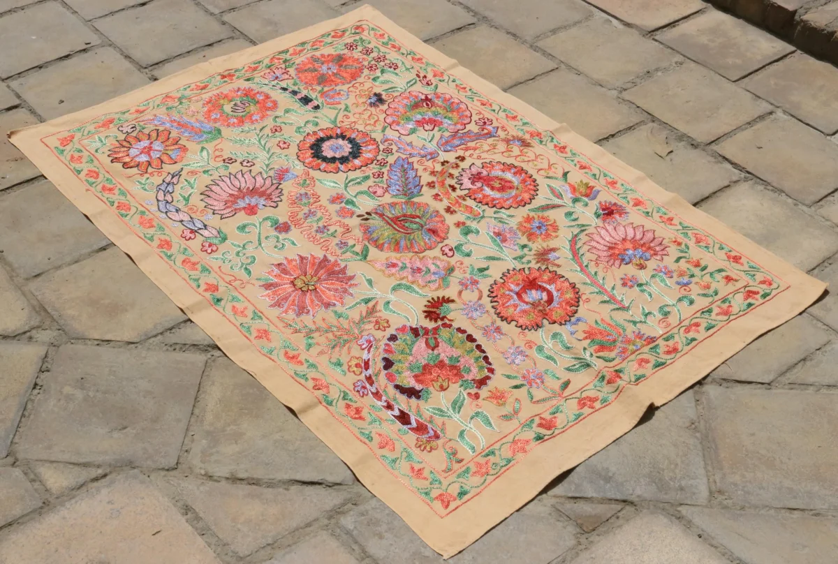 Uzbek handmade embroidery suzani. Bedspread, Bedcover, Wall hanging, Tapestry, Wall decor, Throw, tablecloth.