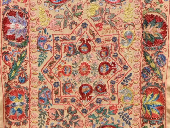 Uzbek handmade embroidery suzani. Bedspread, Bedcover, Wall hanging, Tapestry, Wall decor, Throw, tablecloth.