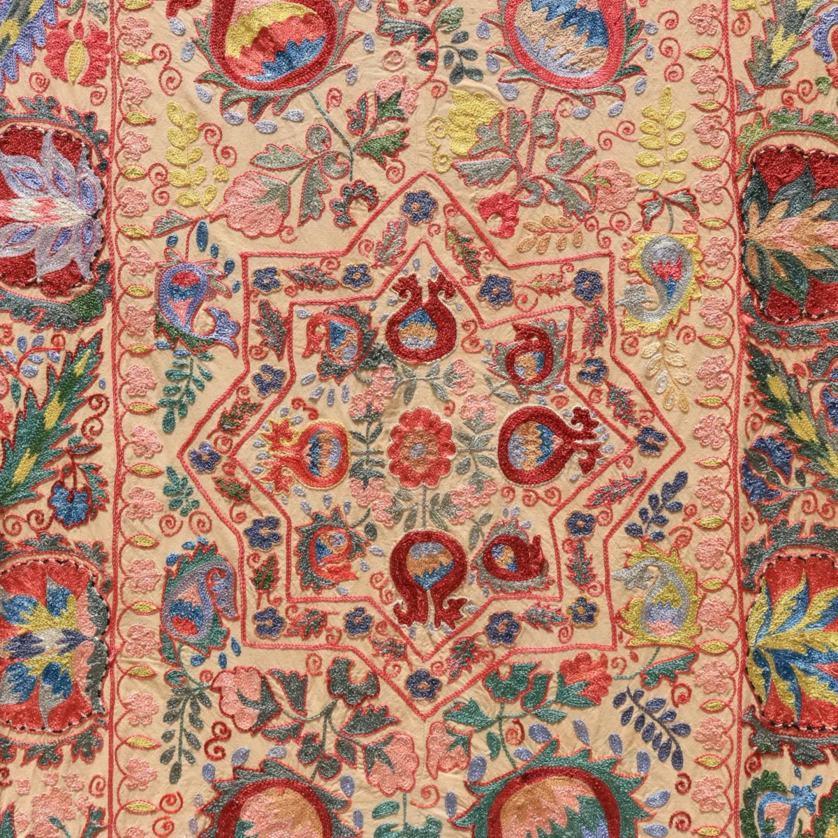 Uzbek handmade embroidery suzani. Bedspread, Bedcover, Wall hanging, Tapestry, Wall decor, Throw, tablecloth.