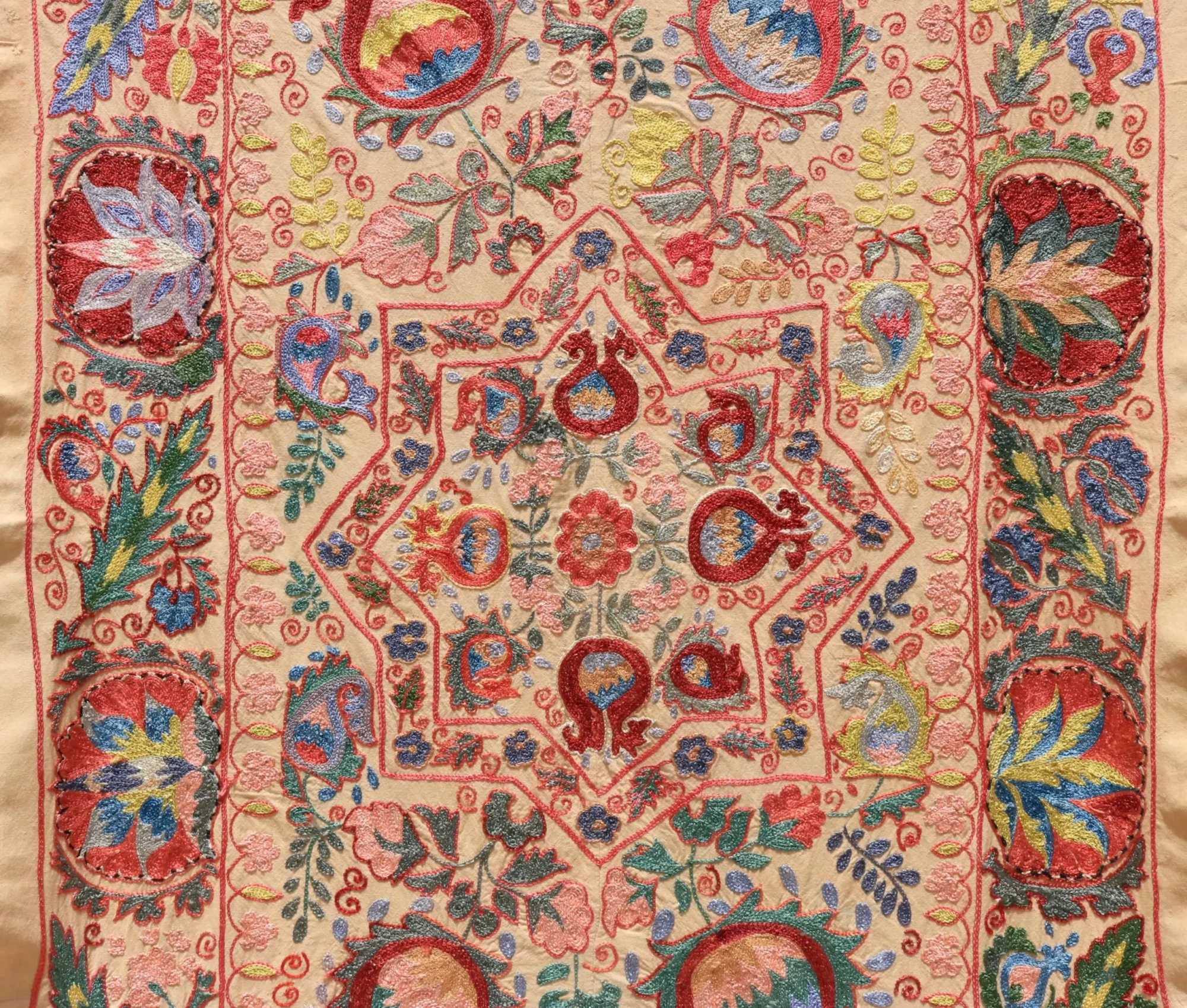 Uzbek handmade embroidery suzani. Bedspread, Bedcover, Wall hanging, Tapestry, Wall decor, Throw, tablecloth.