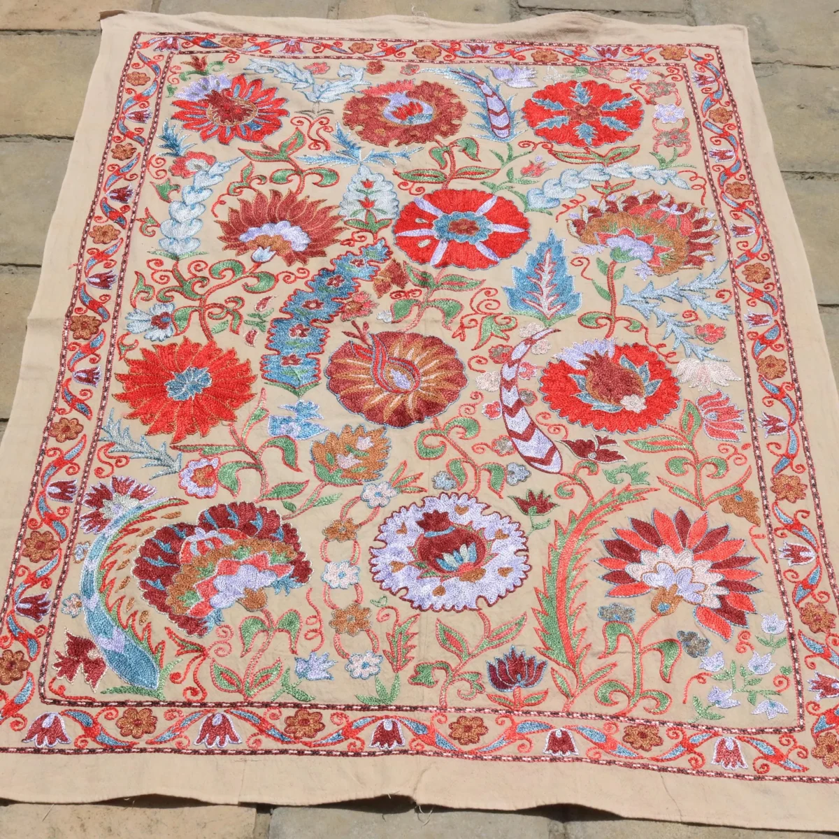 Uzbek handmade embroidery suzani. Bedspread, Bedcover, Wall hanging, Tapestry, Wall decor, Throw, tablecloth.