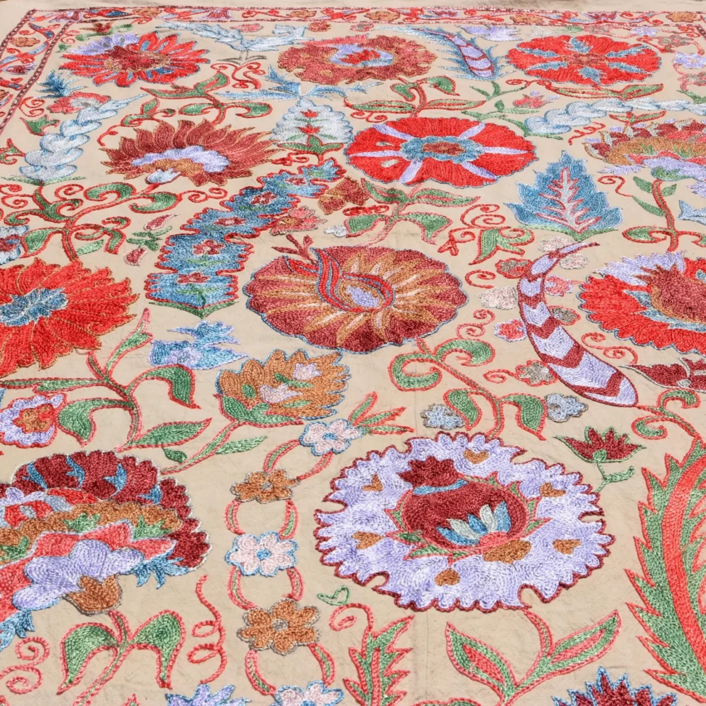 Uzbek handmade embroidery suzani. Bedspread, Bedcover, Wall hanging, Tapestry, Wall decor, Throw, tablecloth.