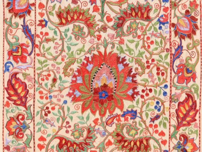 Uzbek handmade embroidery suzani. Bedspread, Bedcover, Wall hanging, Tapestry, Wall decor, Throw, tablecloth.