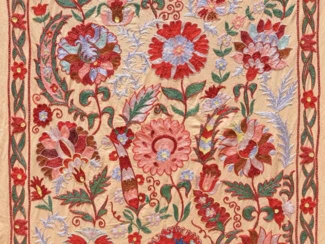 Uzbek handmade embroidery suzani. Bedspread, Bedcover, Wall hanging, Tapestry, Wall decor, Throw, tablecloth.