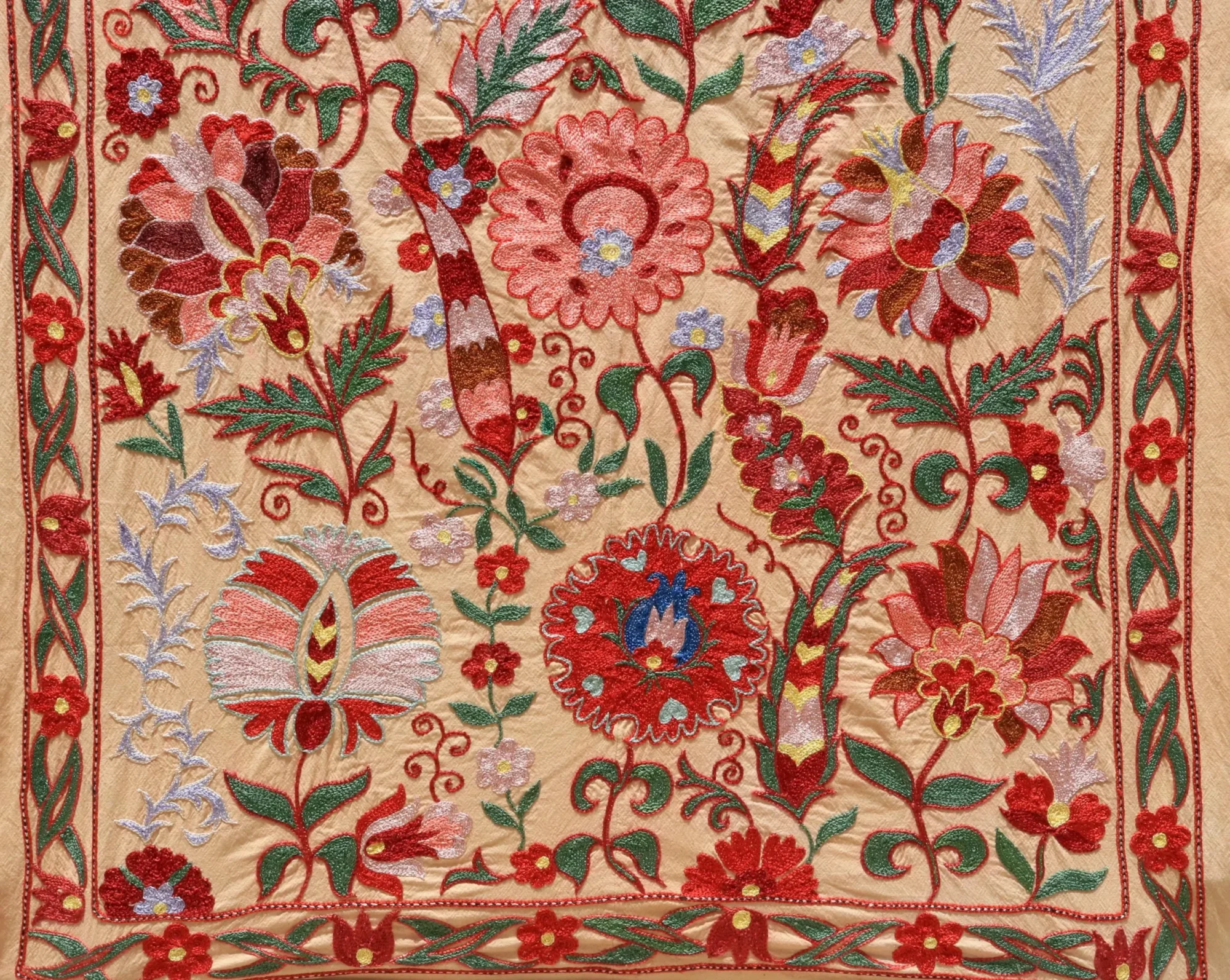 Uzbek handmade embroidery suzani. Bedspread, Bedcover, Wall hanging, Tapestry, Wall decor, Throw, tablecloth.