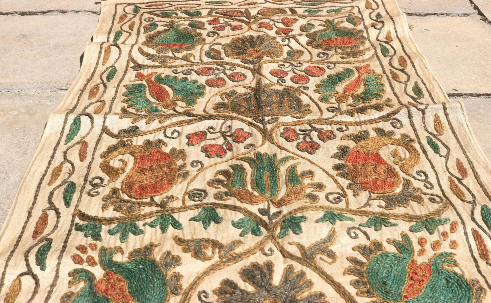Uzbek handmade embroidery suzani. Bedspread, Bedcover, Wall hanging, Tapestry, Wall decor, Throw, tablecloth.