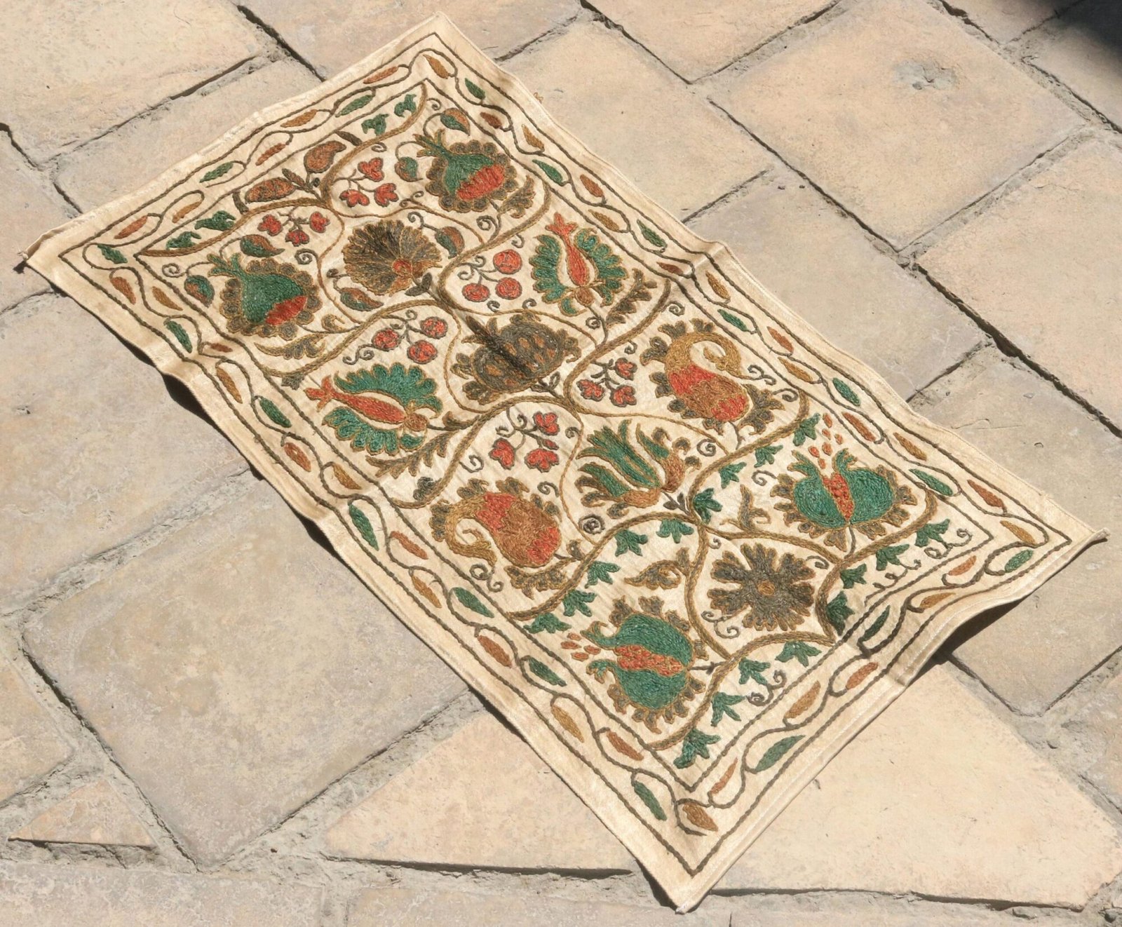 Uzbek handmade embroidery suzani. Bedspread, Bedcover, Wall hanging, Tapestry, Wall decor, Throw, tablecloth.