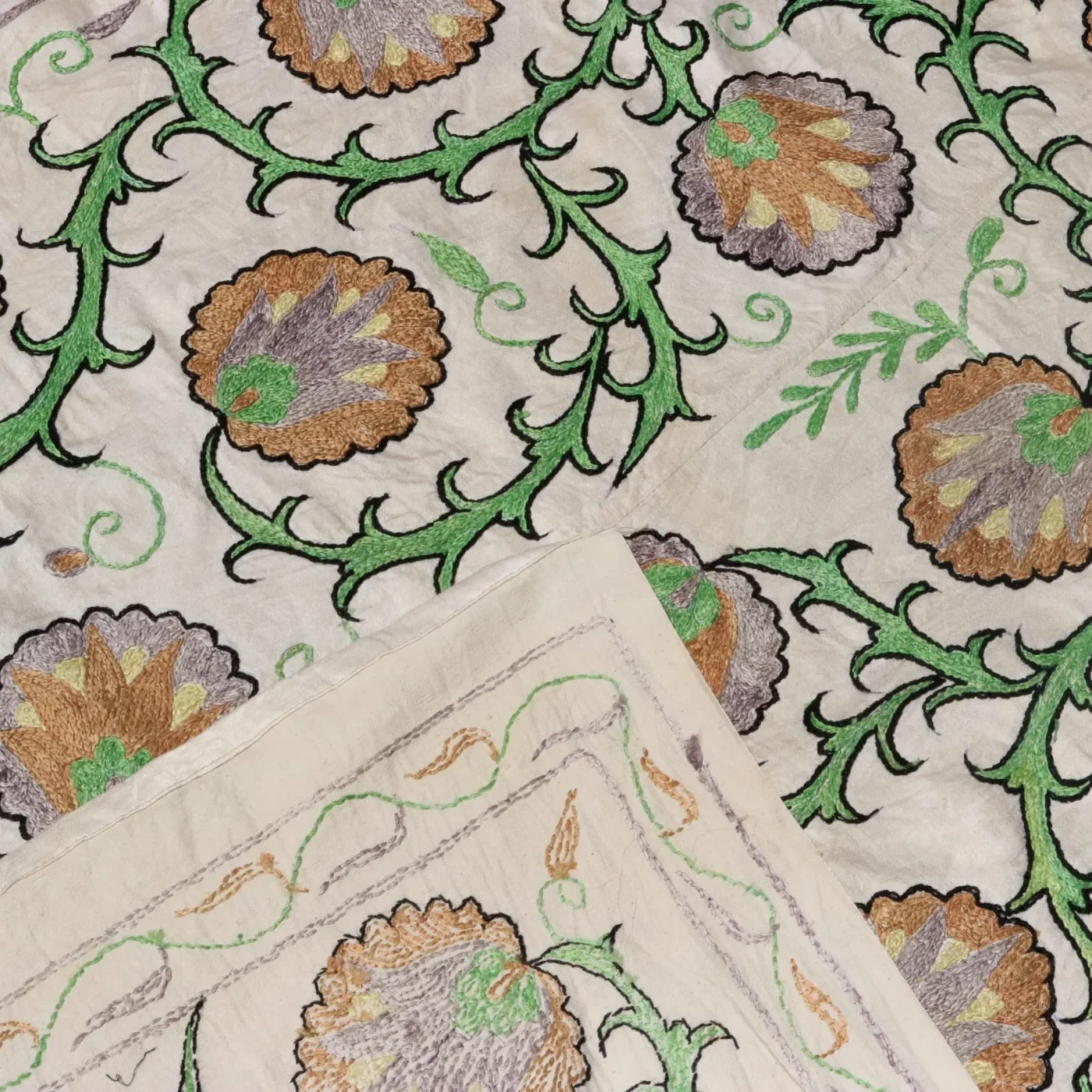 Uzbek handmade embroidery suzani. Bedspread, Bedcover, Wall hanging, Tapestry, Wall decor, Throw, tablecloth.