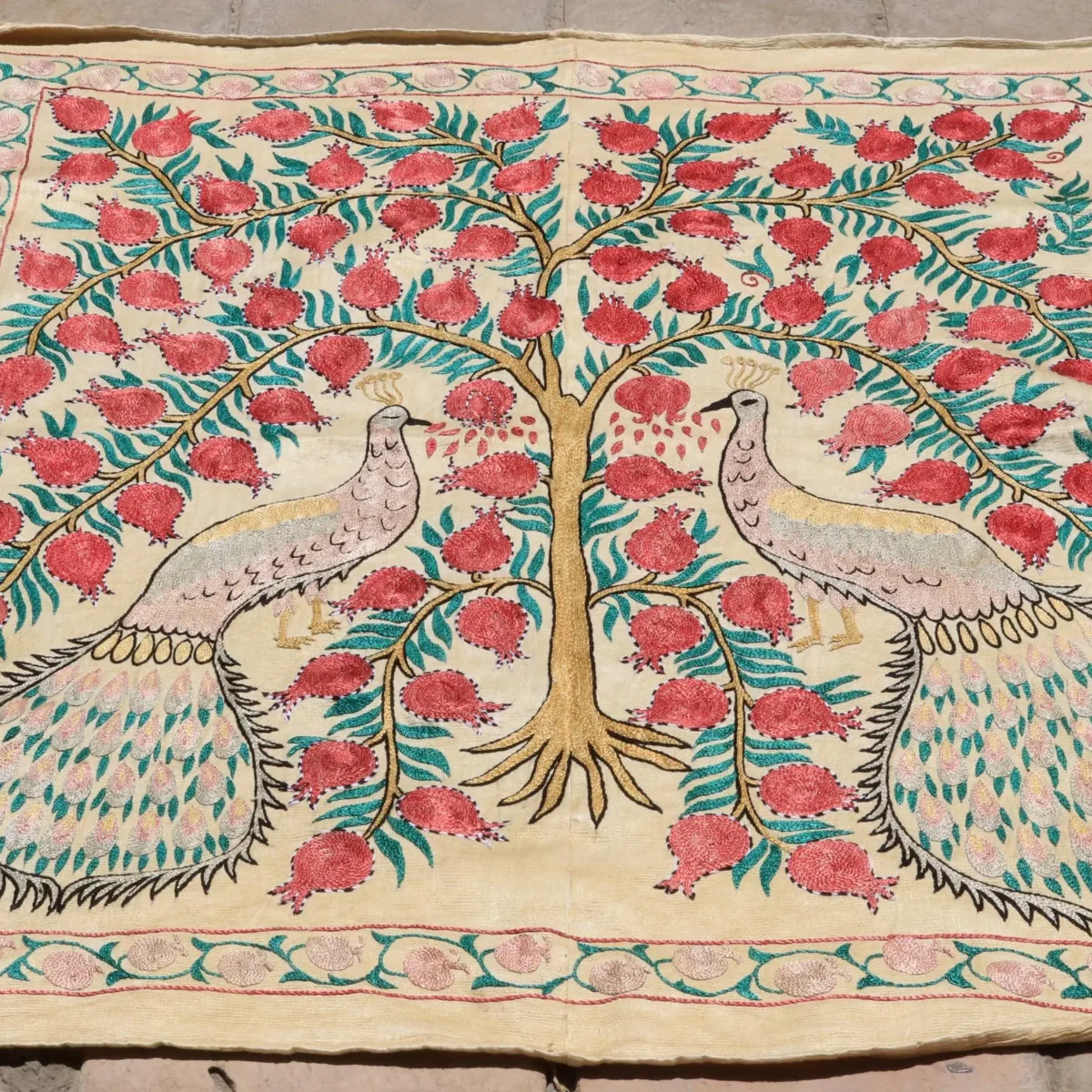 Uzbek handmade embroidery suzani. Bedspread, Bedcover, Wall hanging, Tapestry, Wall decor, Throw, tablecloth.