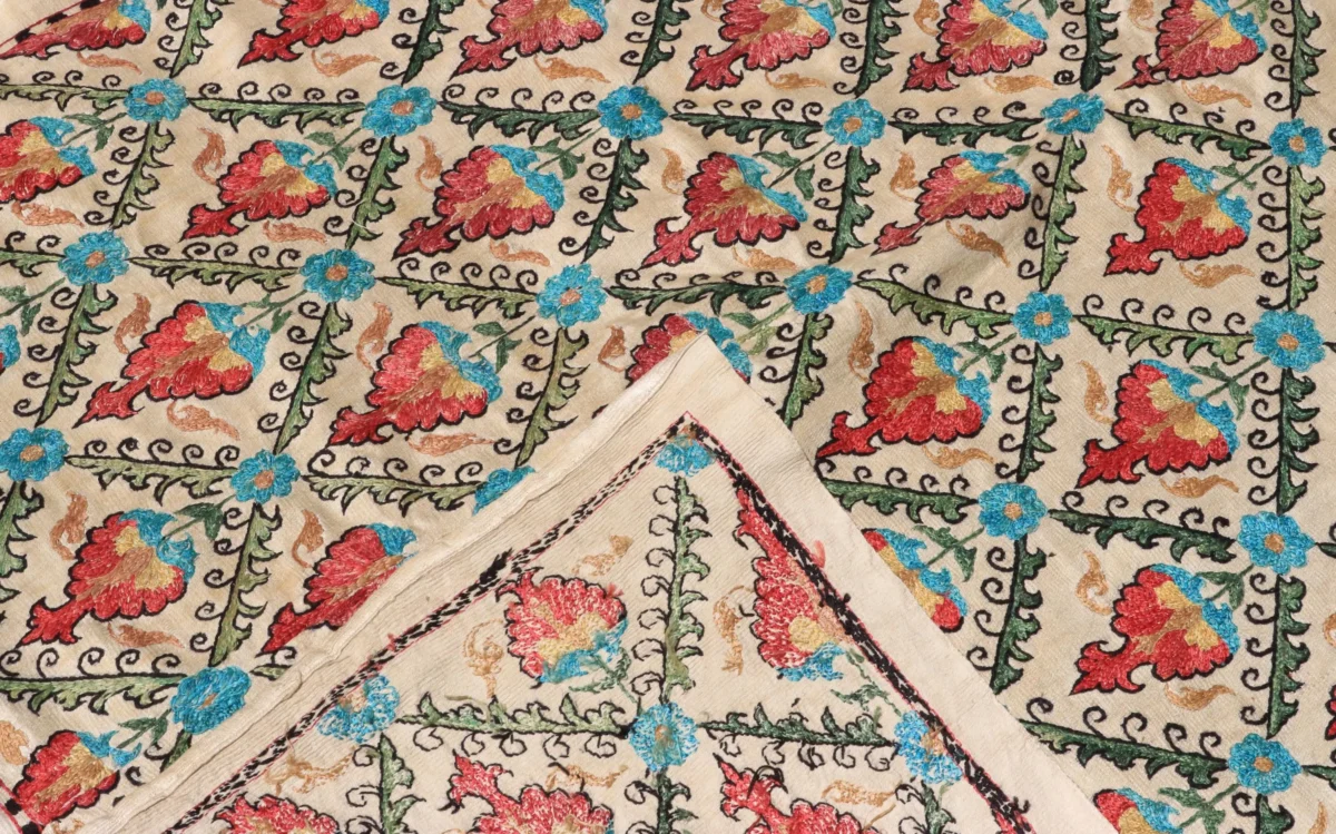Uzbek handmade embroidery suzani. Bedspread, Bedcover, Wall hanging, Tapestry, Wall decor, Throw, tablecloth.