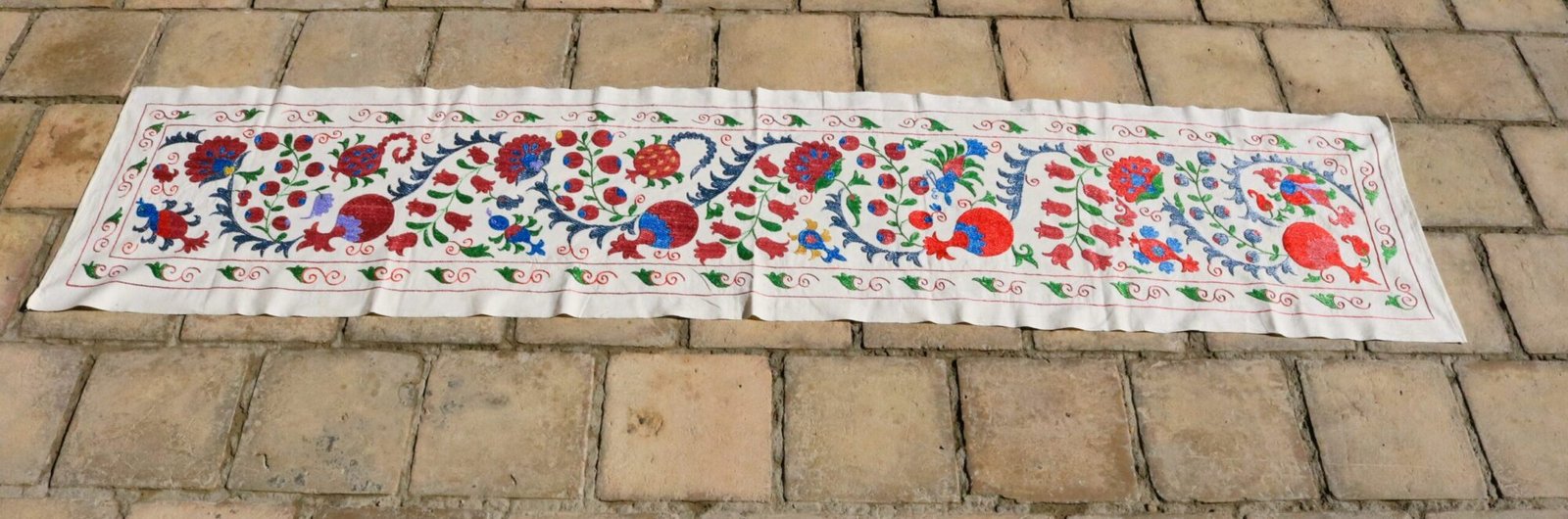 Suzani,Uzbek handmade embroidery. Table runners. Wall hanging, tablecloth.