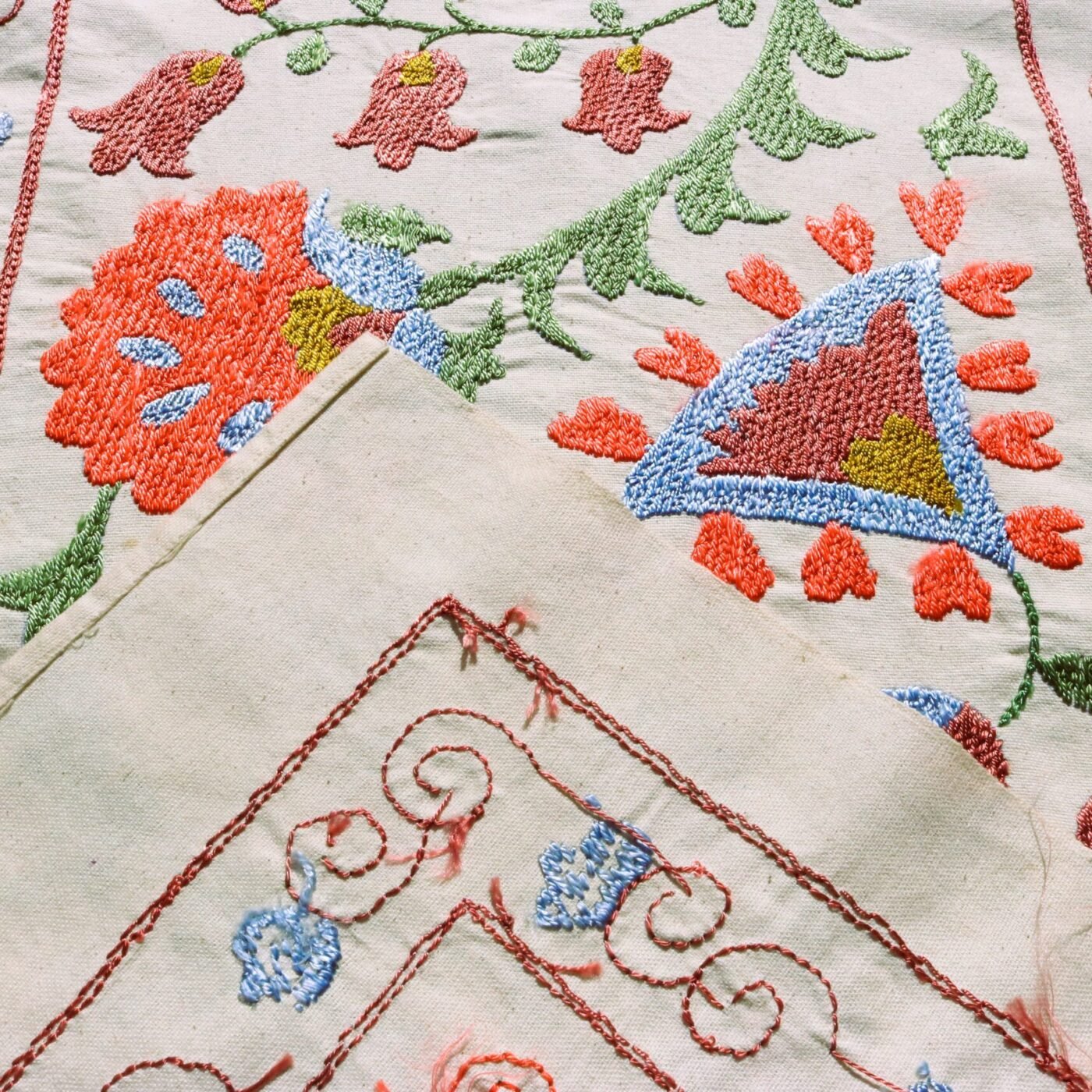 Suzani,Uzbek handmade embroidery. Table runners. Wall hanging, tablecloth.