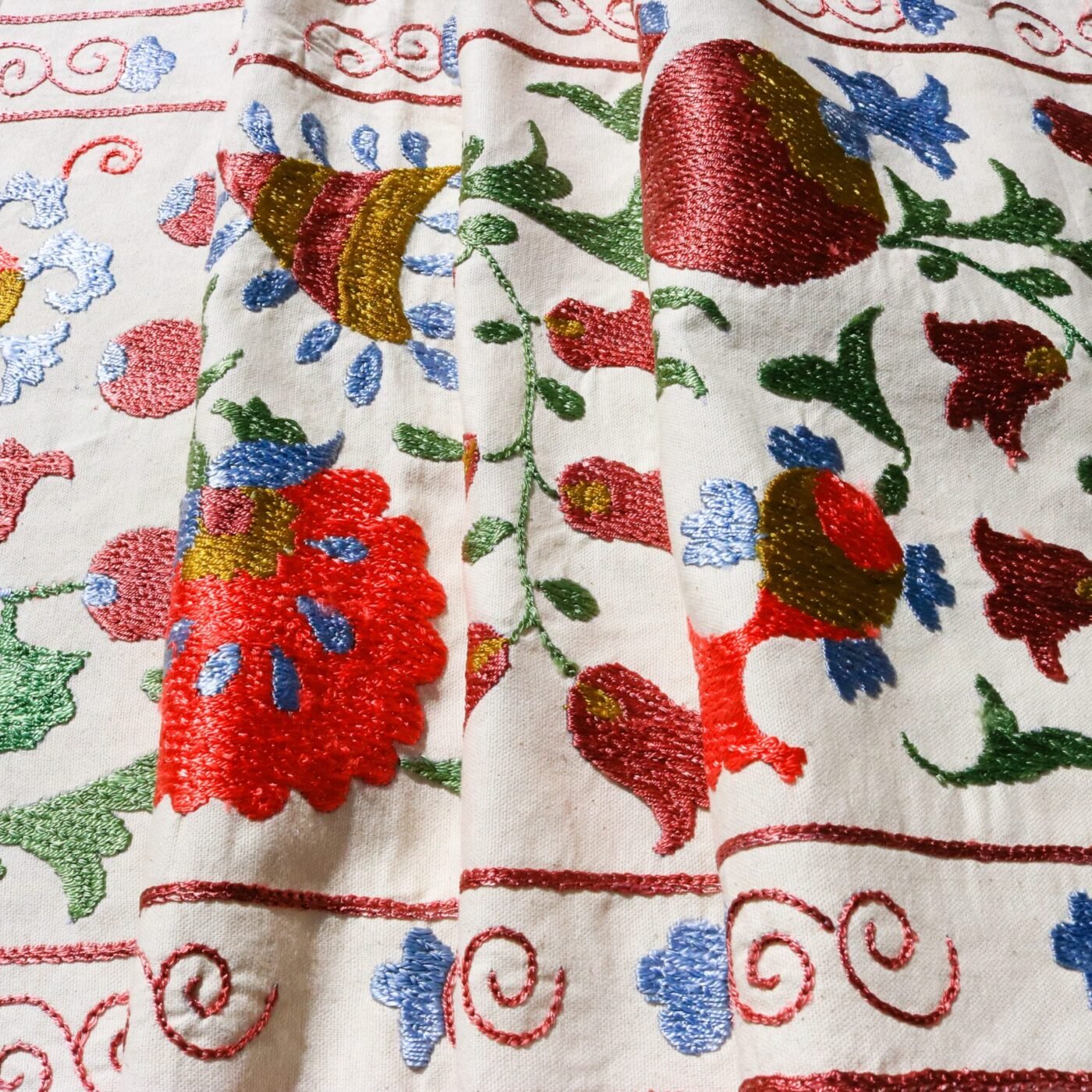 Suzani,Uzbek handmade embroidery. Table runners. Wall hanging, tablecloth.