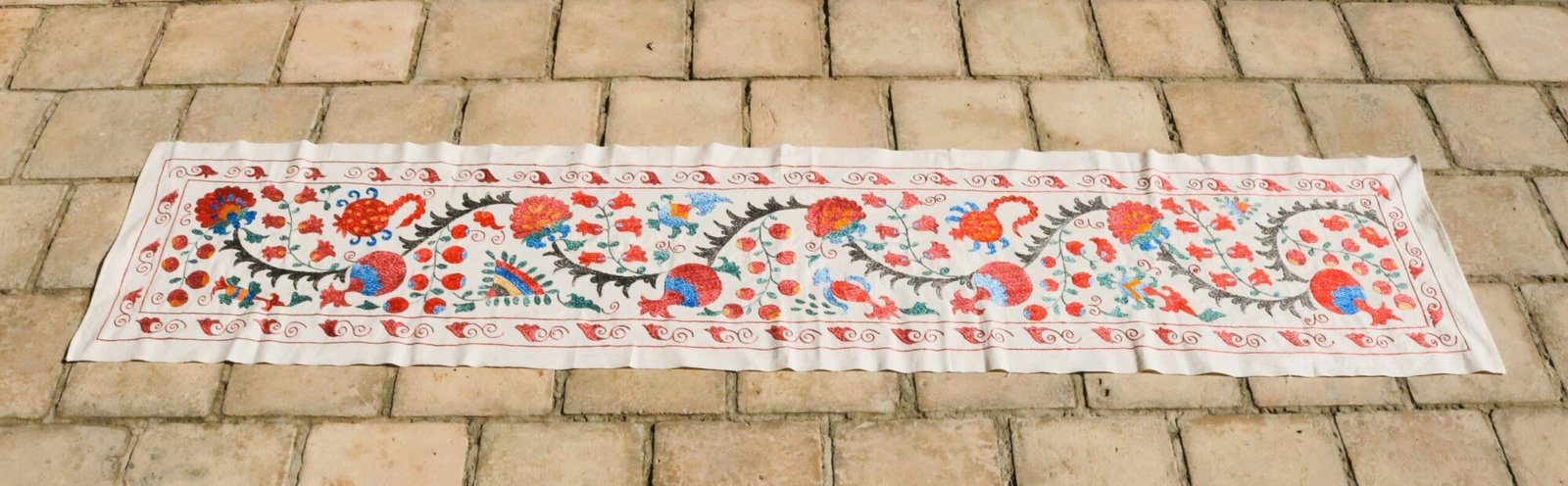 Suzani,Uzbek handmade embroidery. Table runners. Wall hanging, tablecloth.