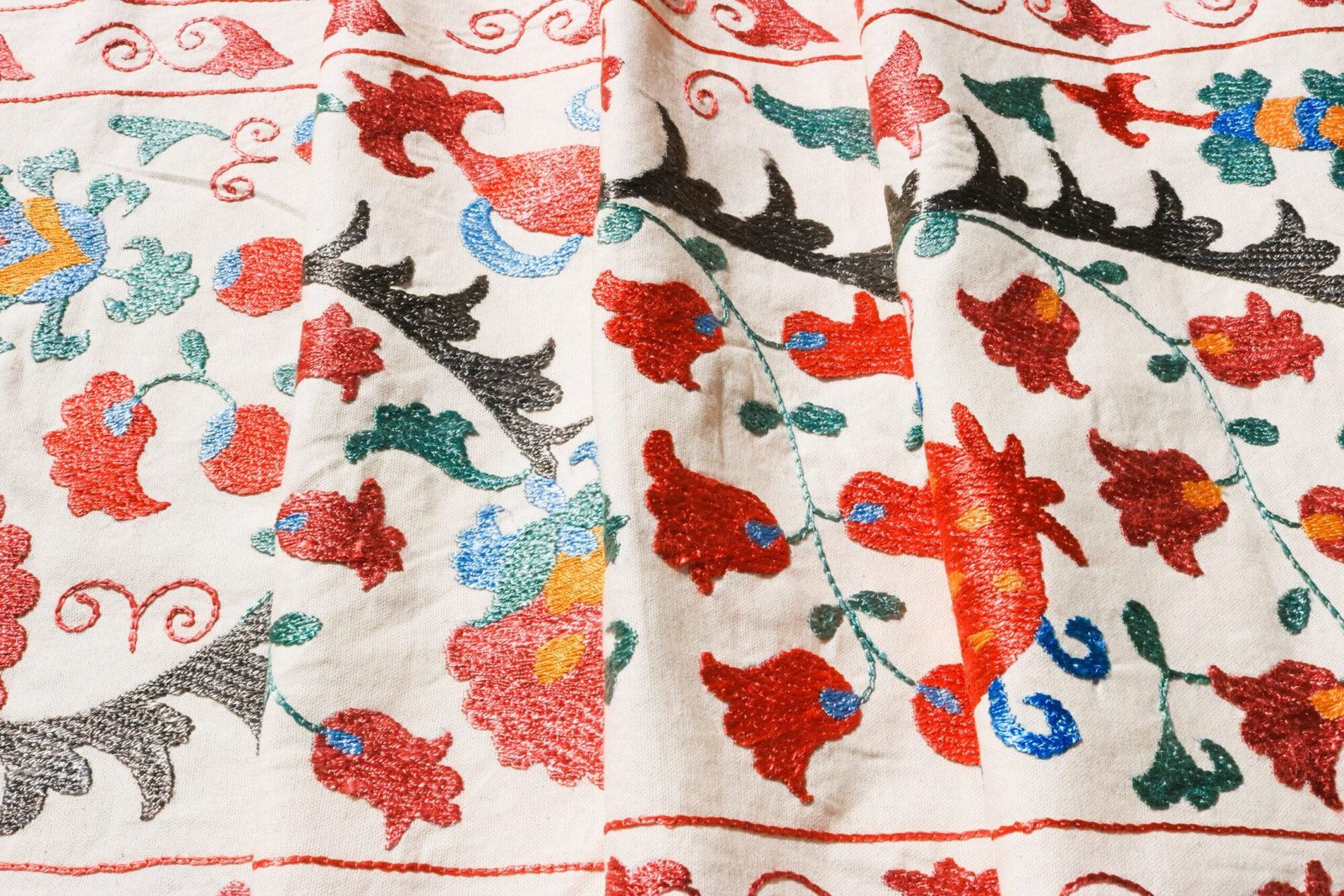 Suzani,Uzbek handmade embroidery. Table runners. Wall hanging, tablecloth.