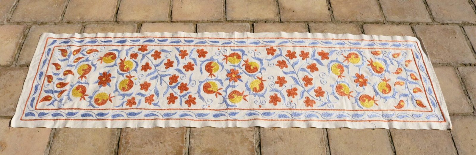 Suzani,Uzbek handmade embroidery. Table runners. Wall hanging, tablecloth.