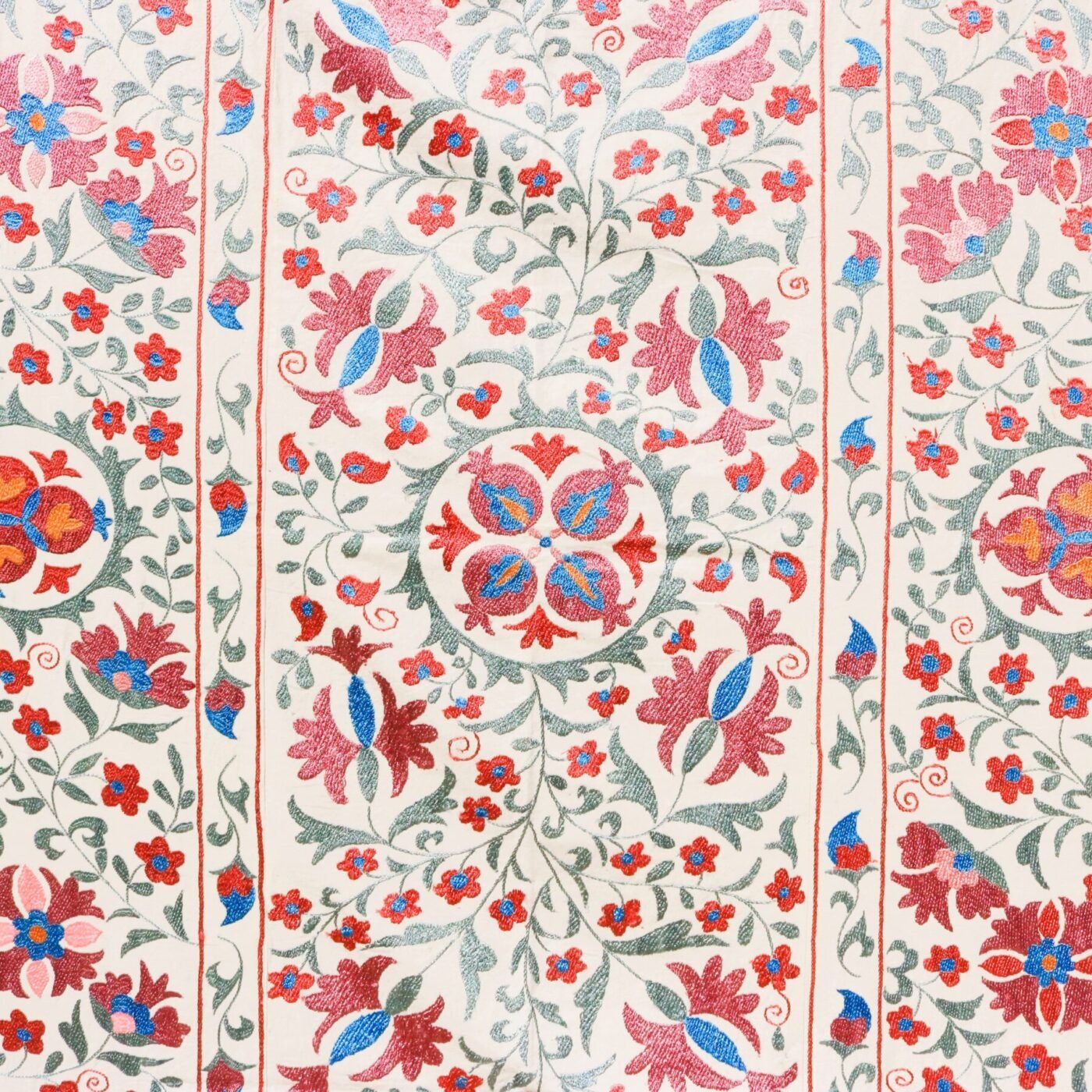 Handmade Uzbek Suzani Embroidery, Wall Hanging, Table Cover, Bedspread