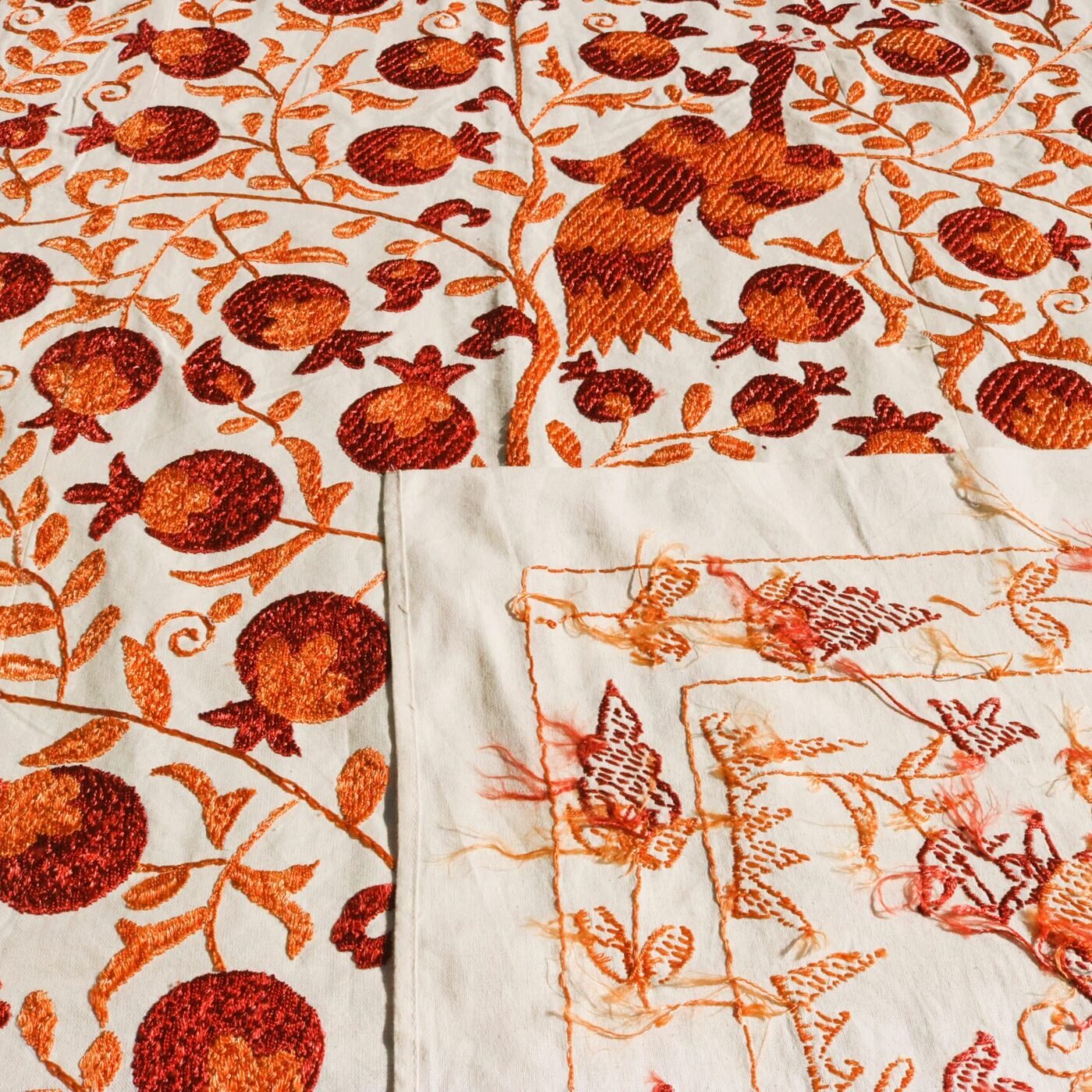 Handmade Uzbek Suzani Embroidery, Wall Hanging, Table Cover, Bedspread