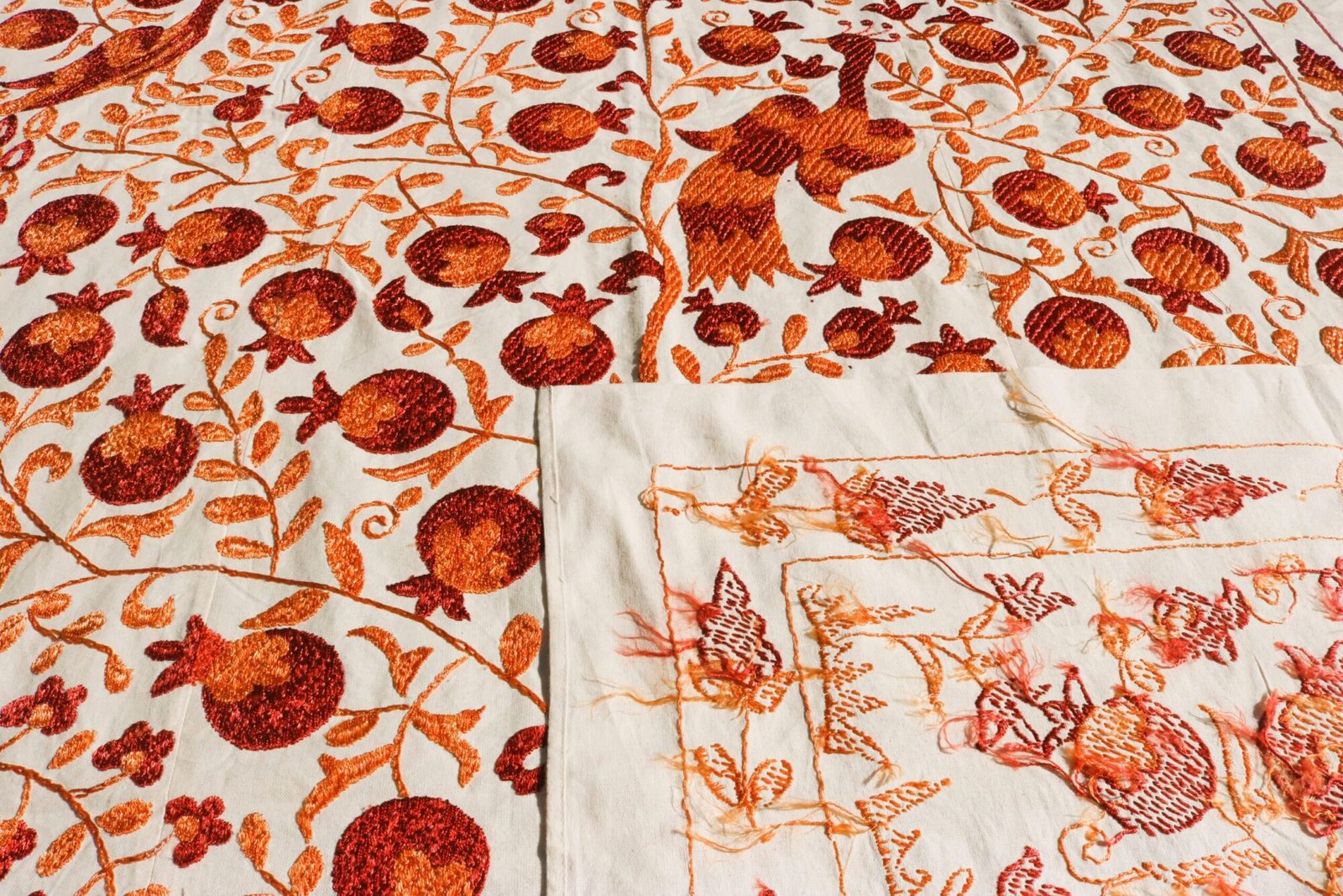 Handmade Uzbek Suzani Embroidery, Wall Hanging, Table Cover, Bedspread