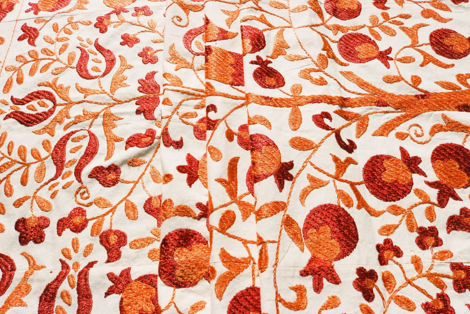 Handmade Uzbek Suzani Embroidery, Wall Hanging, Table Cover, Bedspread