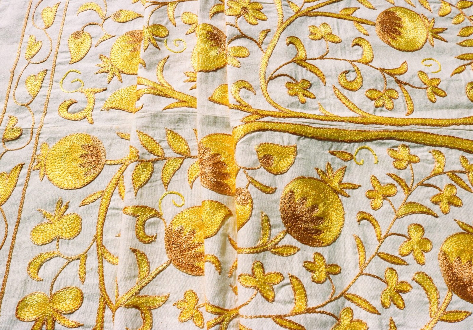 Handmade Uzbek Suzani Embroidery, Wall Hanging, Table Cover, Bedspread