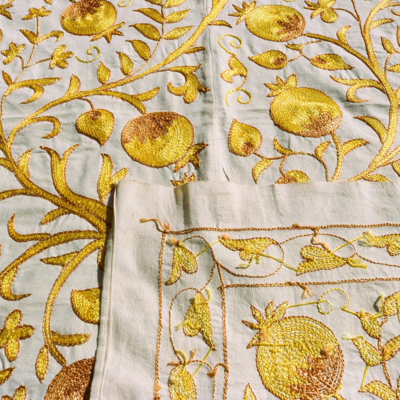 Handmade Uzbek Suzani Embroidery, Wall Hanging, Table Cover, Bedspread