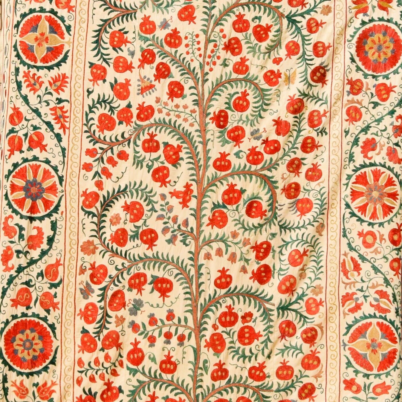 Handmade Uzbek Suzani Embroidery, Wall Hanging, Table Cover, Bedspread