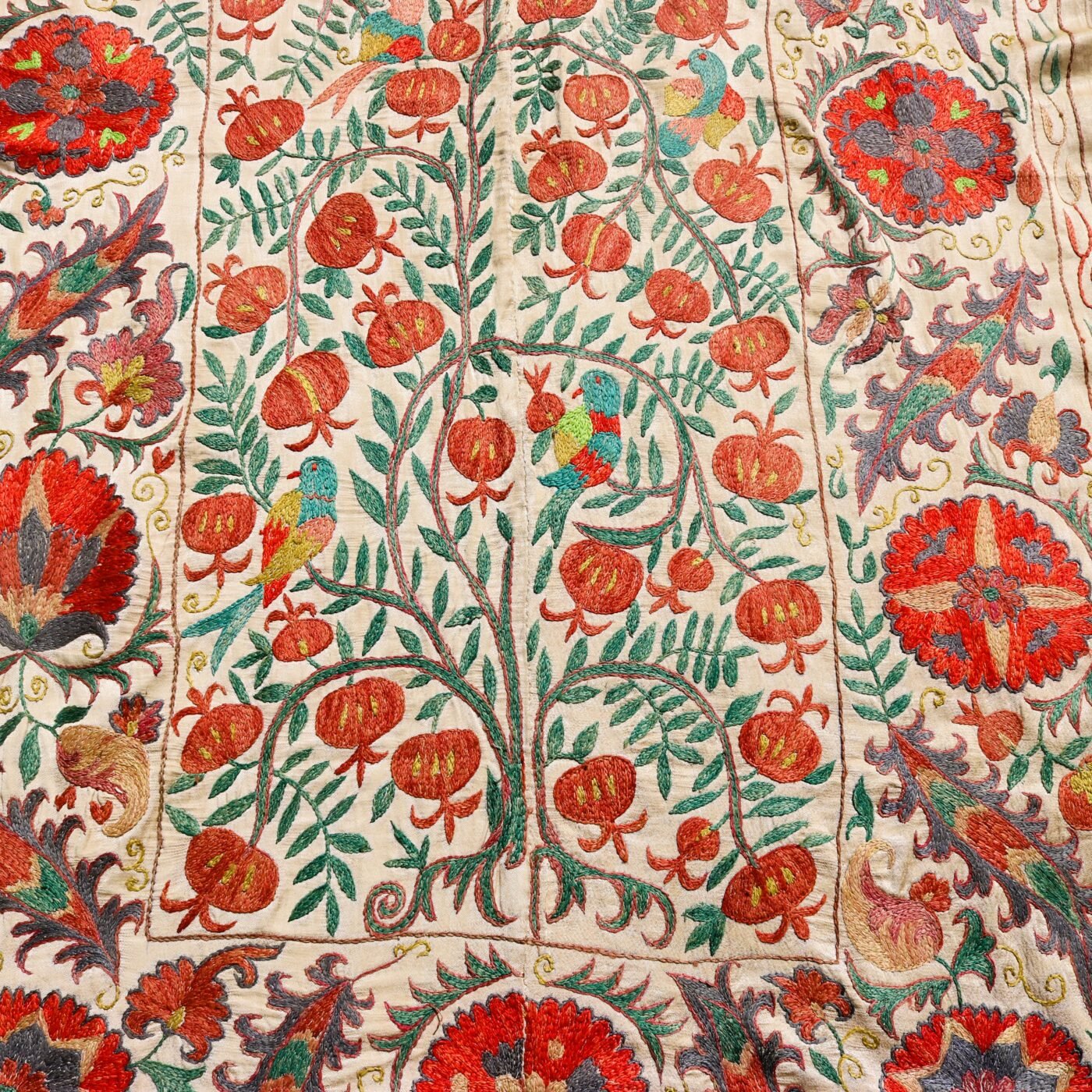 IMG_1737 Handmade Uzbek Suzani Embroidery, Wall Hanging, Table Cover, Bedspread