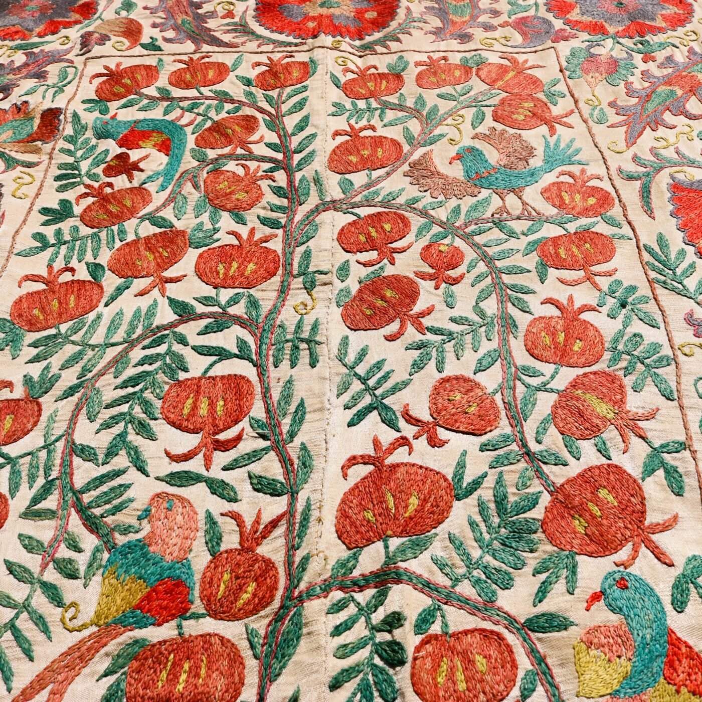 IMG_1740 Handmade Uzbek Suzani Embroidery, Wall Hanging, Table Cover, Bedspread
