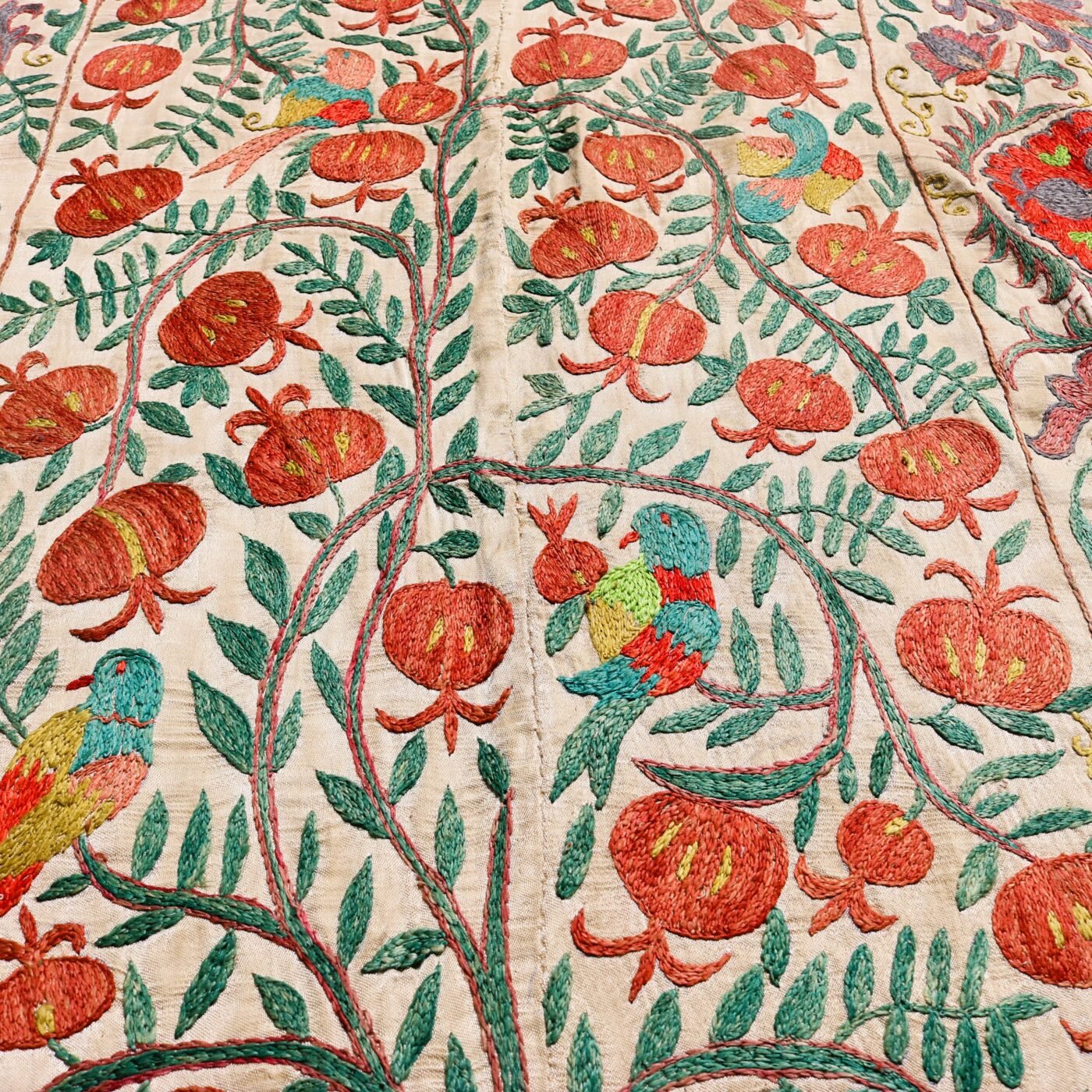 IMG_1741 Handmade Uzbek Suzani Embroidery, Wall Hanging, Table Cover, Bedspread